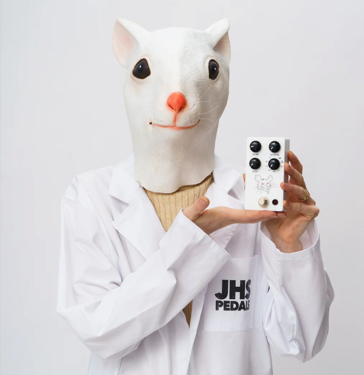 JHS Pedals PackRat Distortion Pedal White