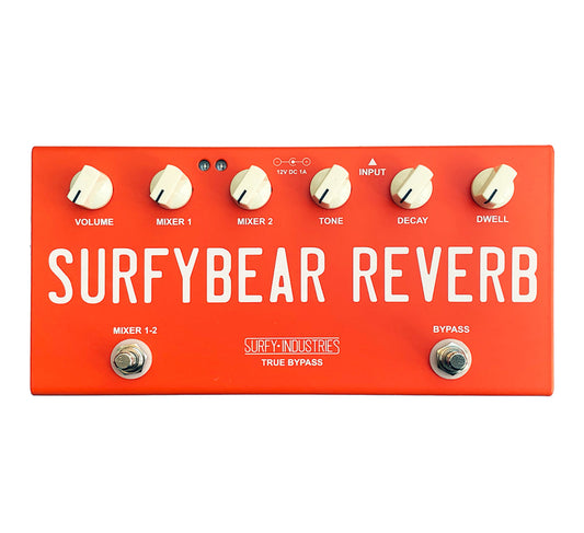 Surfy Industries SurfyBear Compact Reverb Pedal Red
