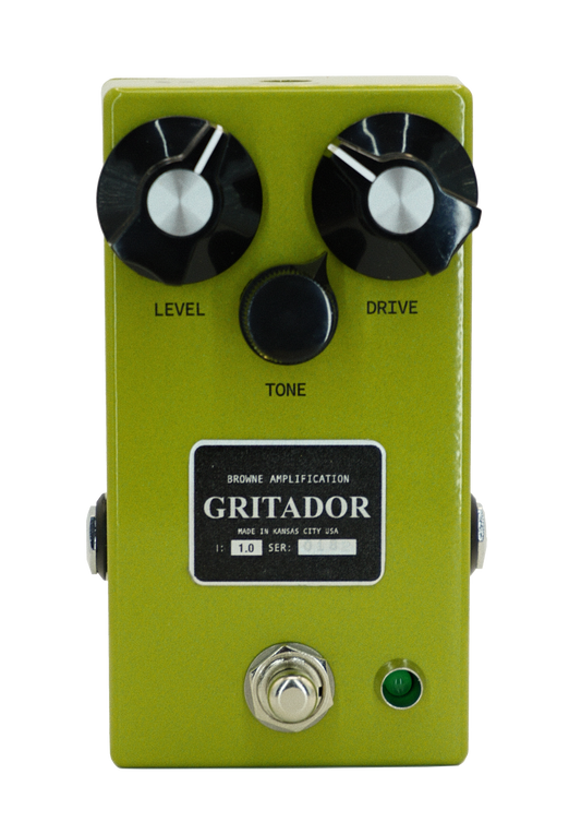 Browne Amplification Gritador Green Overdrive Pedal