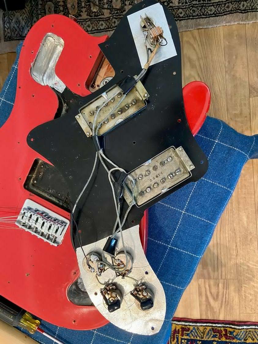 USED 1974 Fender Telecaster Deluxe Electric Guitar Refinish Fiesta Red