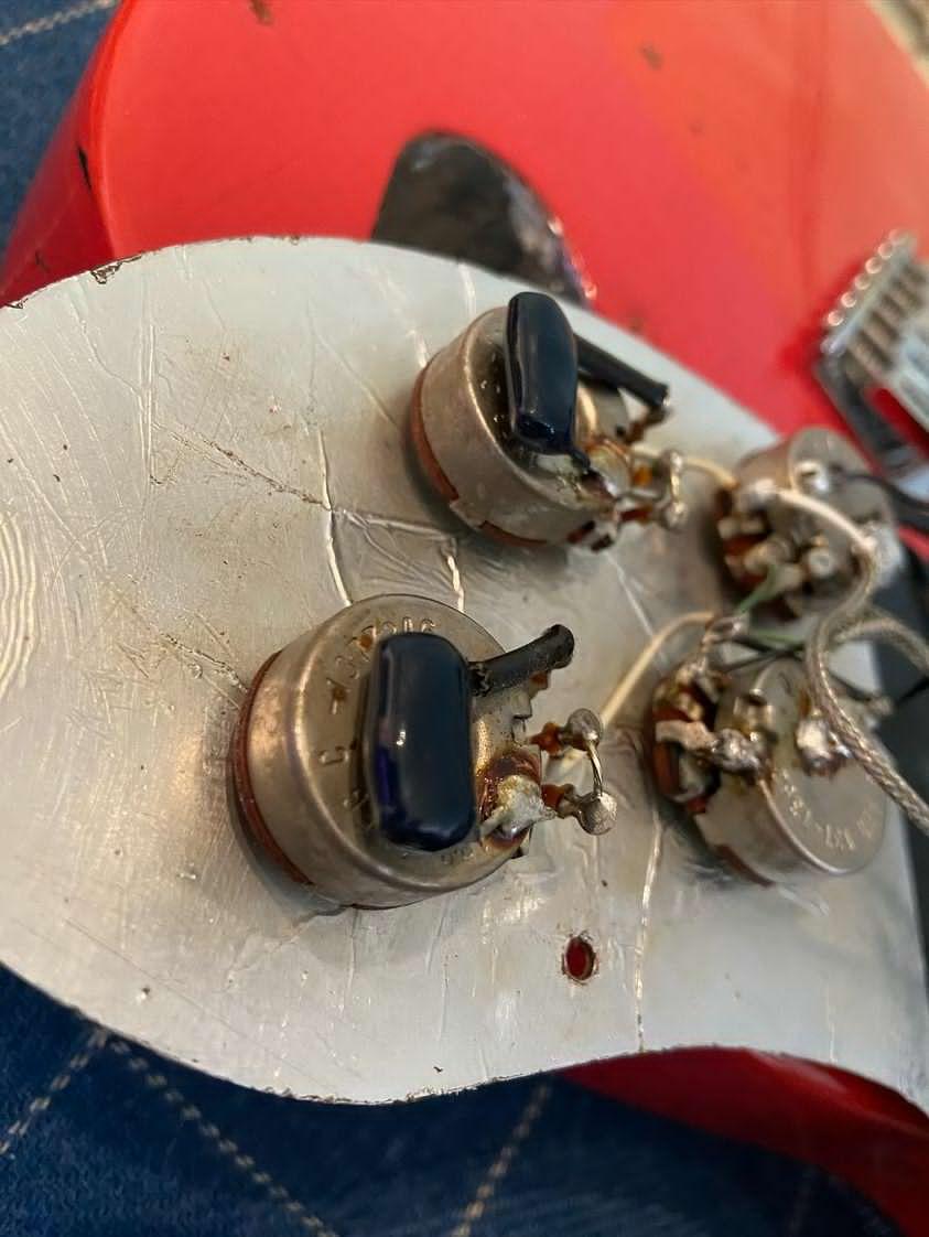 USED 1974 Fender Telecaster Deluxe Electric Guitar Refinish Fiesta Red