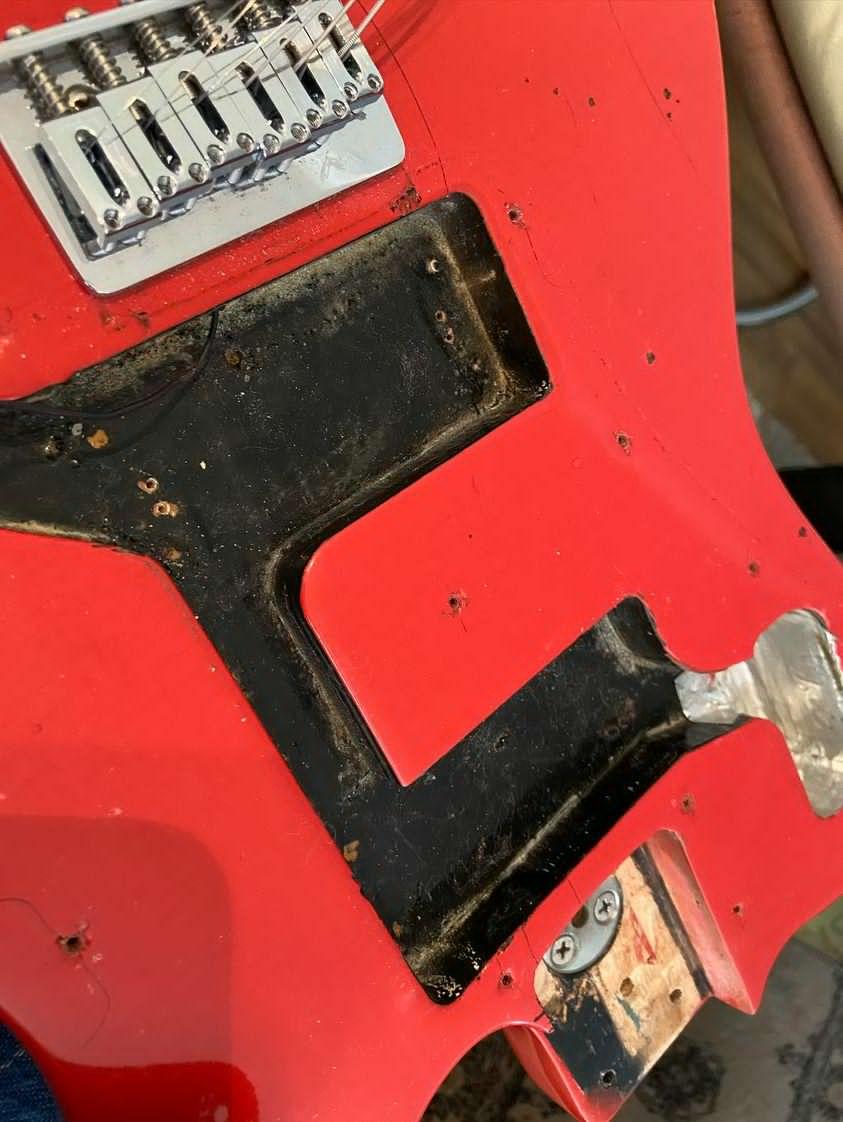 USED 1974 Fender Telecaster Deluxe Electric Guitar Refinish Fiesta Red