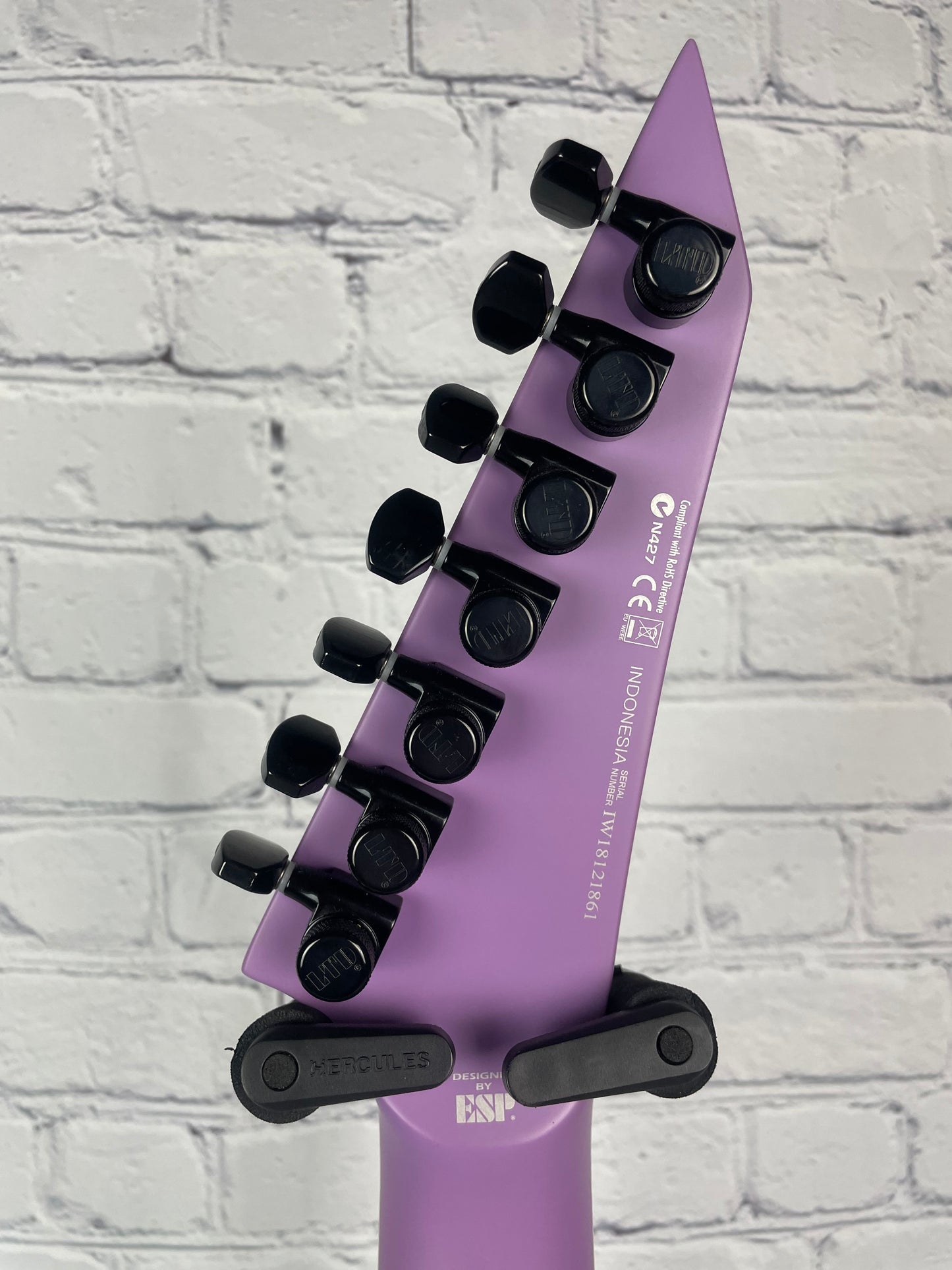 USED LTD SC-607B1 Stephen Carpenter 7 String Baritone Electric Guitar Lavender Haze