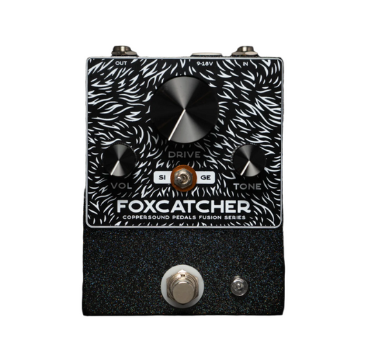 Coppersound Pedals Foxcatcher Overdrive & Boost Pedal Fusion Series Black Rainbow