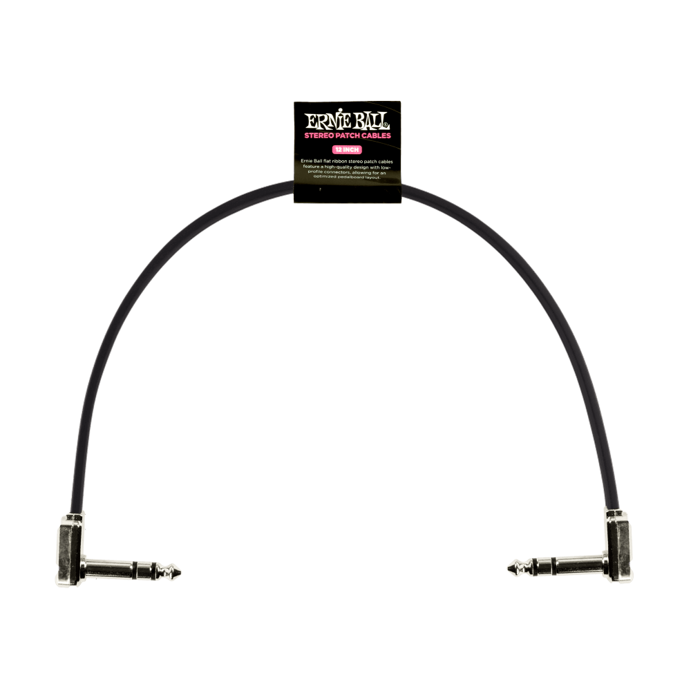 Ernie Ball Stereo Flat Ribbon Patch Cable - 12" (P06409)