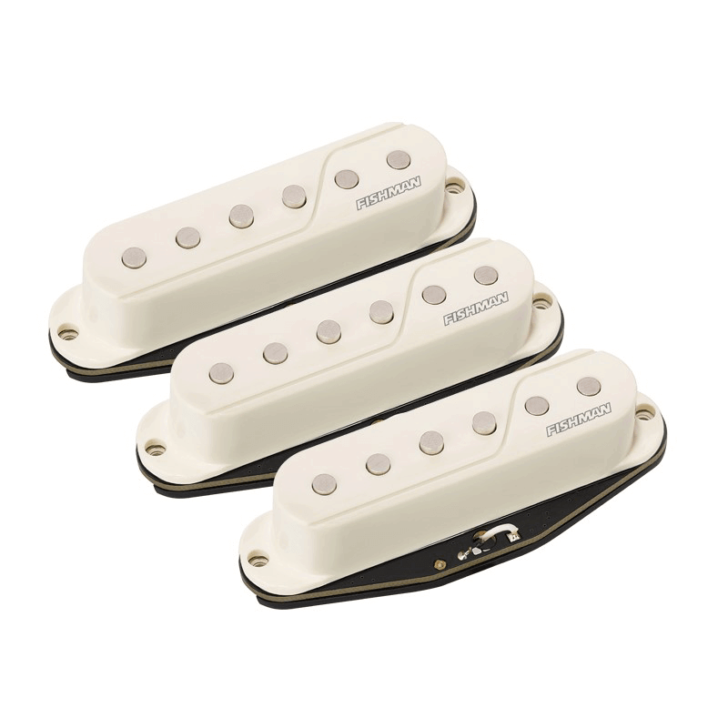 Fishman Fluence Single Width Single Coil Active Pickups White