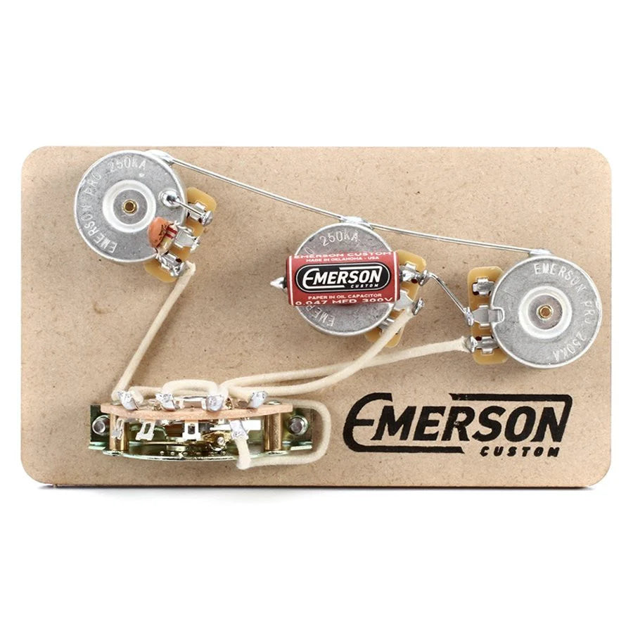 Emerson Custom 5-Way Stratocaster 250k Prewired Harness Kit - Premier Pro S5-PREMIER