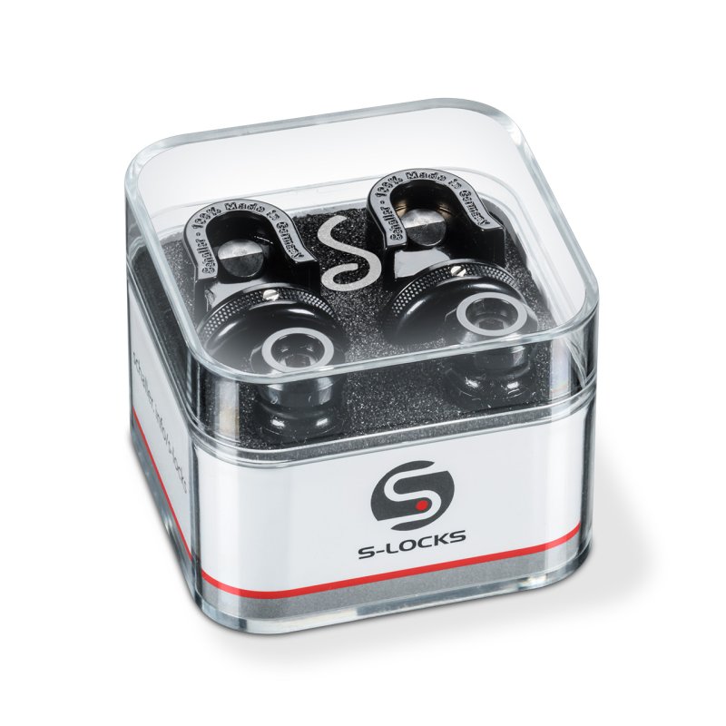 Schaller S-Lock Strap Locks (2pc) SCH1446 Black