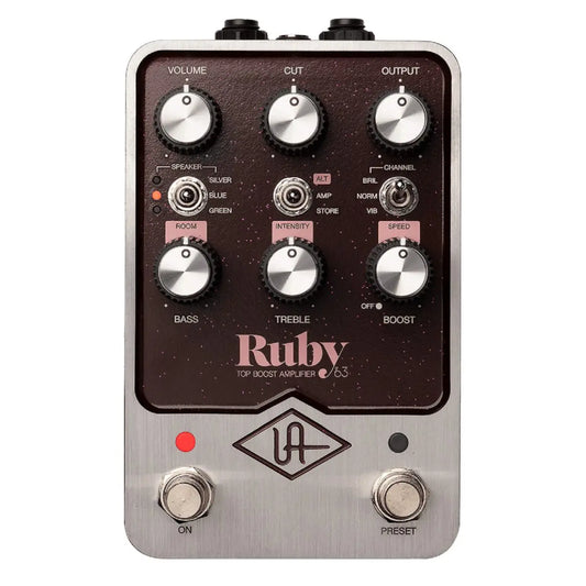 Universal Audio UA Ruby '63 Top Boost Amplifier Preamp Pedal