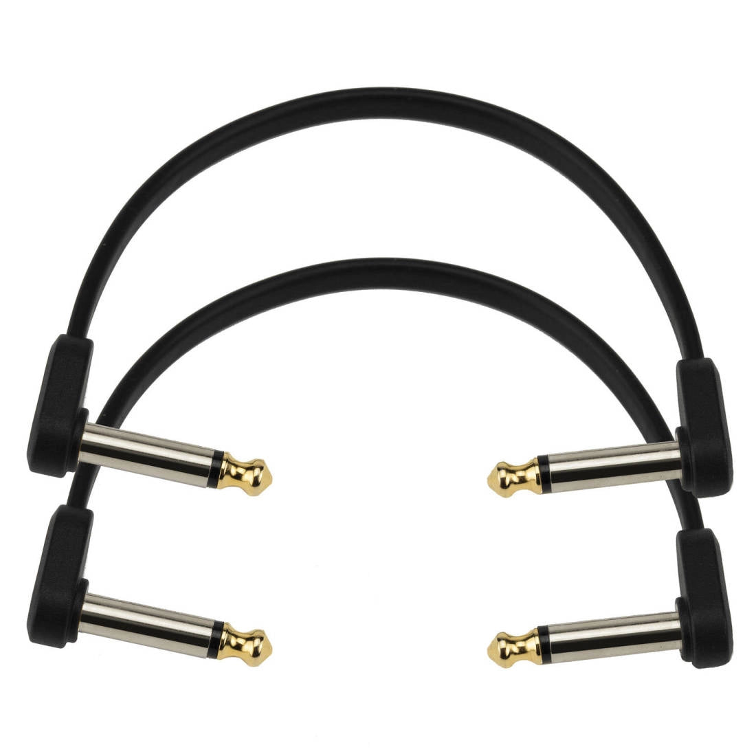 D'addario 6'' Flat Patch Cable, Right-Angle to Right-Angle (2 Pack)