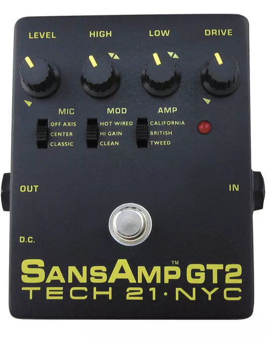 Tech 21 SansAmp GT2 Bass Preamp Pedal
