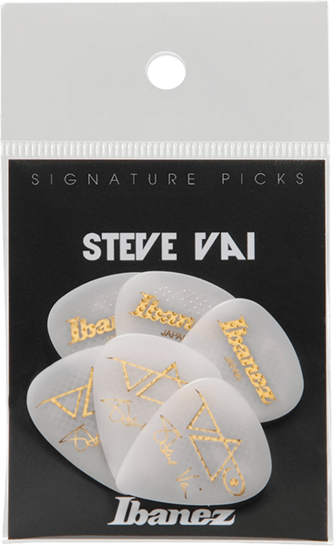 Ibanez B1000SVRWH Guitar Picks 6 Pack Rubber Grip White