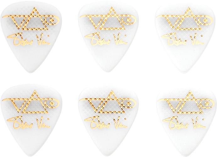 Ibanez B1000SVRWH Guitar Picks 6 Pack Rubber Grip White