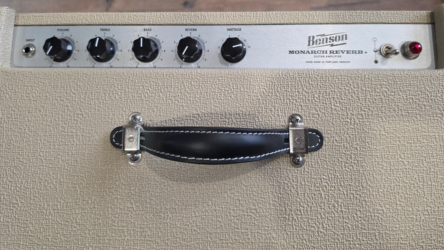 USED Benson Amps Monarch Reverb + 1x12 Combo Amplifier Blonde Tolex