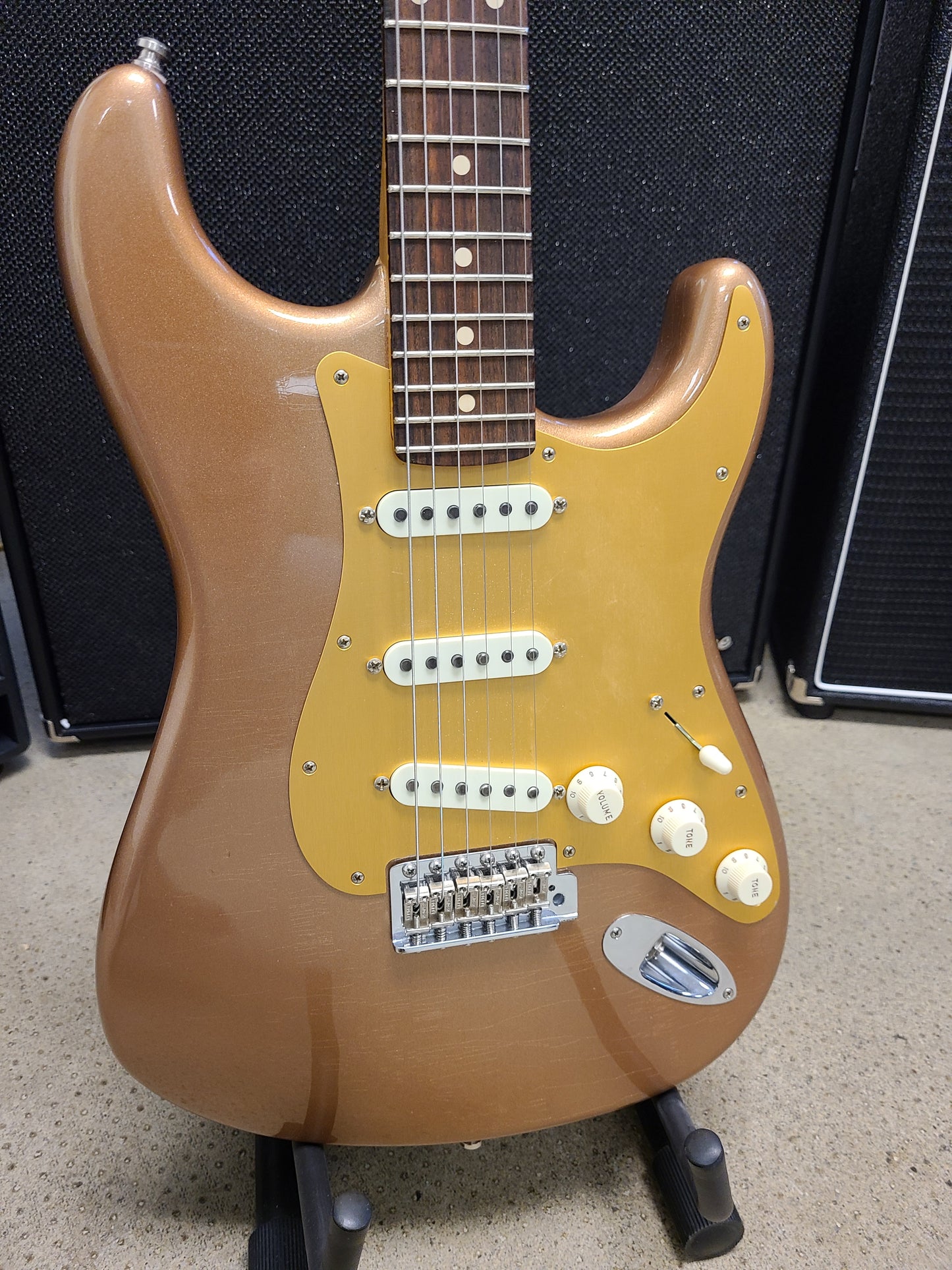 USED 2017 Fender Custom Shop Stratocaster Post Mod Fire Mist Gold