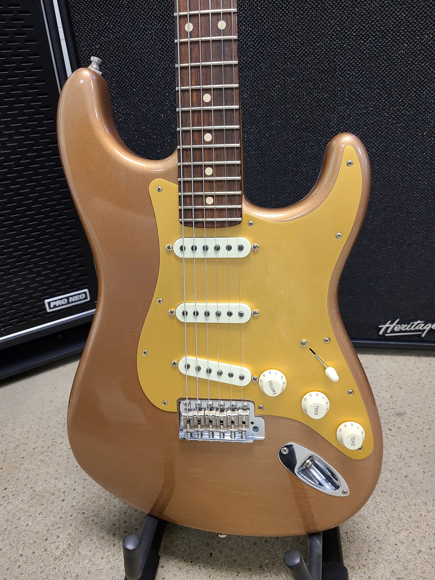 USED 2017 Fender Custom Shop Stratocaster Post Mod Fire Mist Gold