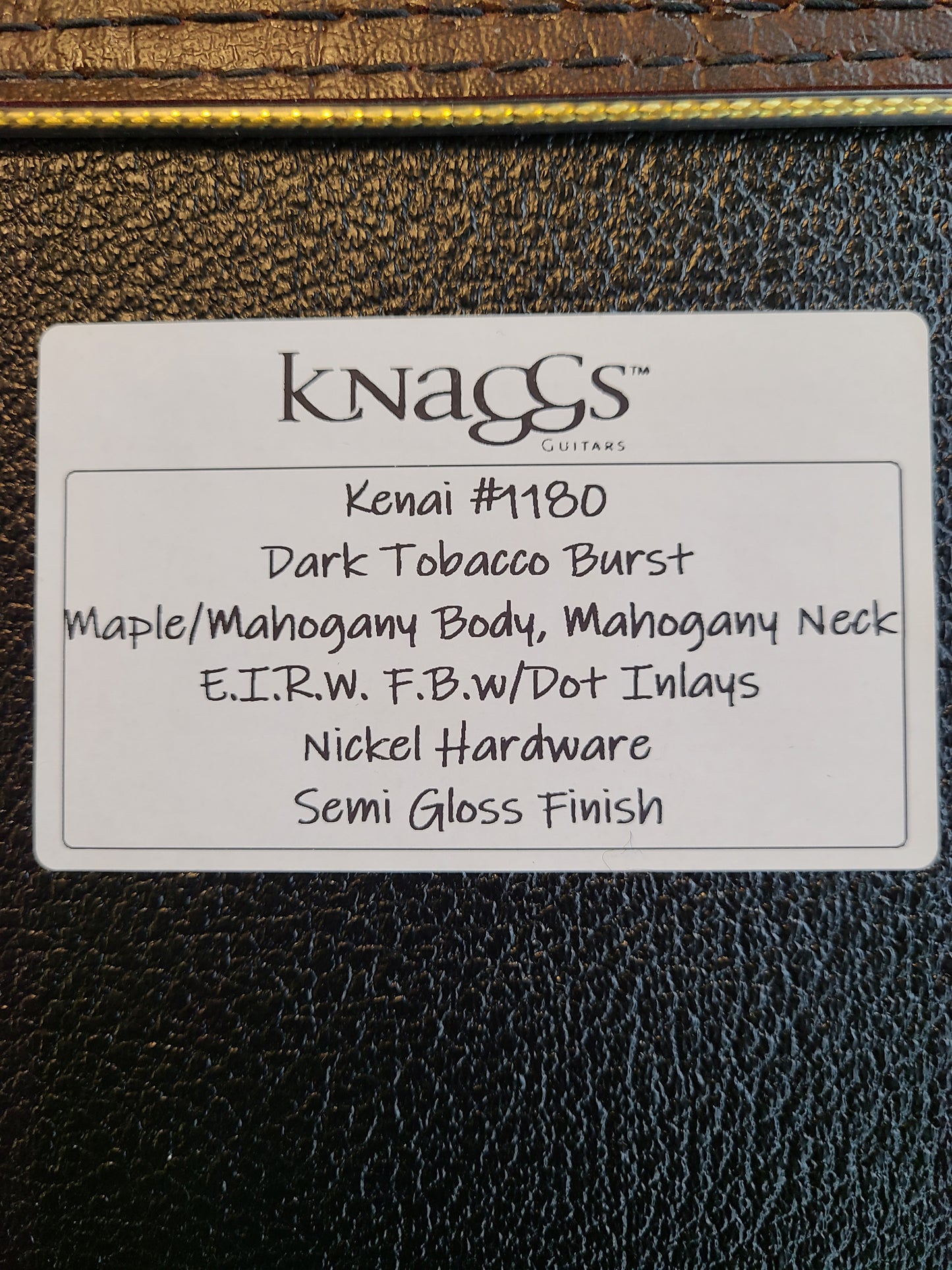 USED Knaggs Kenai Tier 3 Dark Tobacco Burst Single Cut Guitar