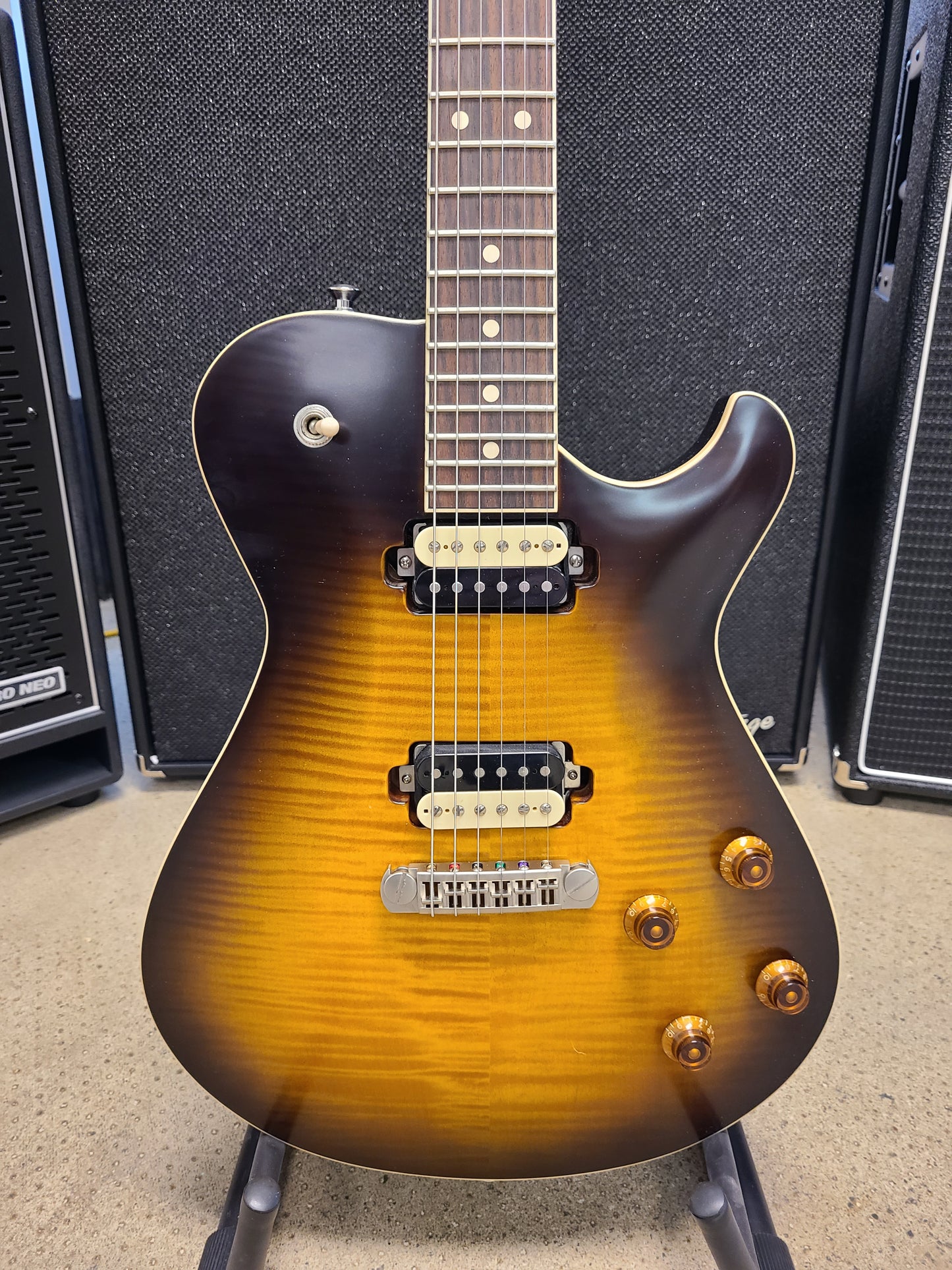USED Knaggs Kenai Tier 3 Dark Tobacco Burst Single Cut Guitar