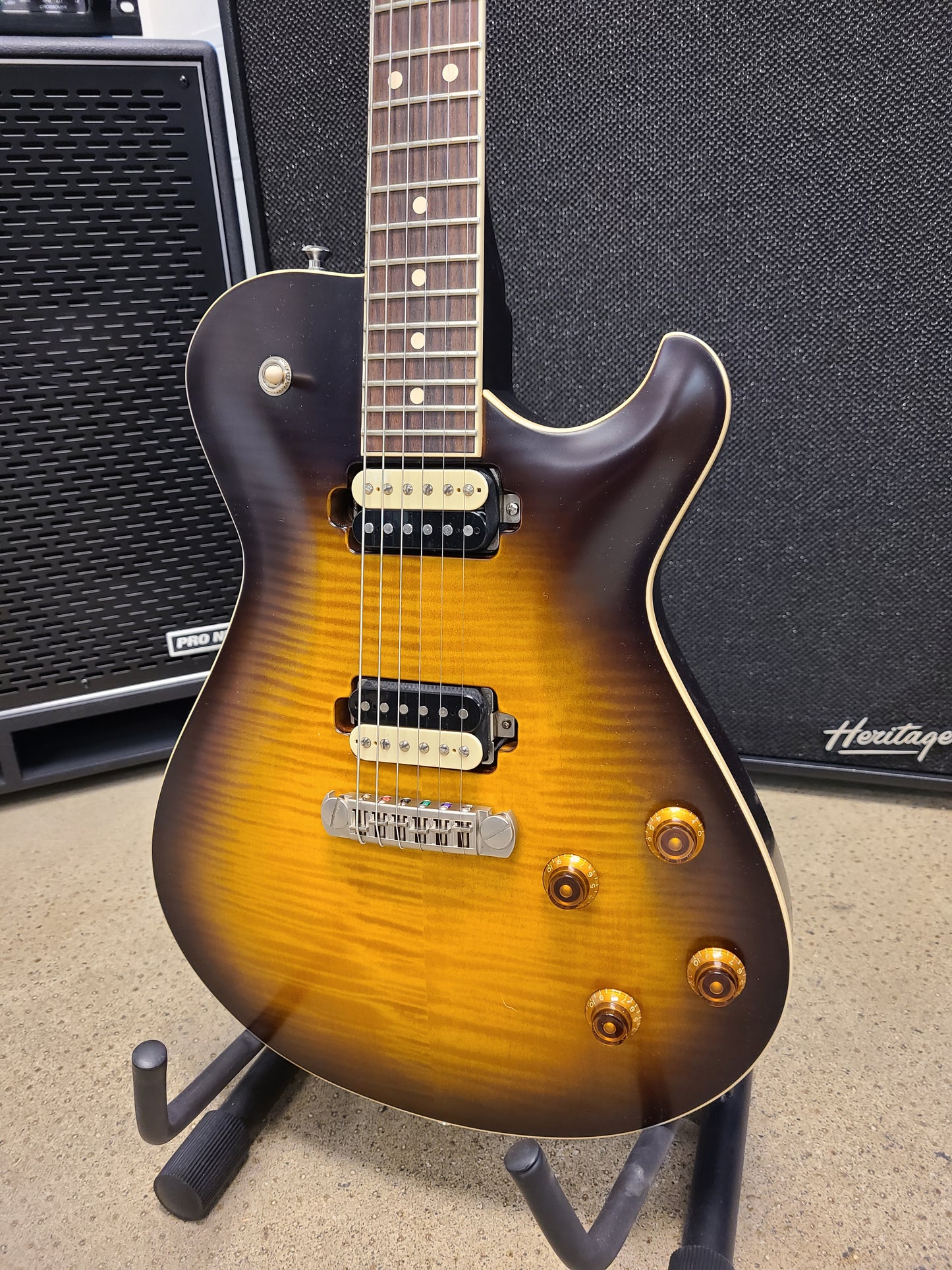 USED Knaggs Kenai Tier 3 Dark Tobacco Burst Single Cut Guitar