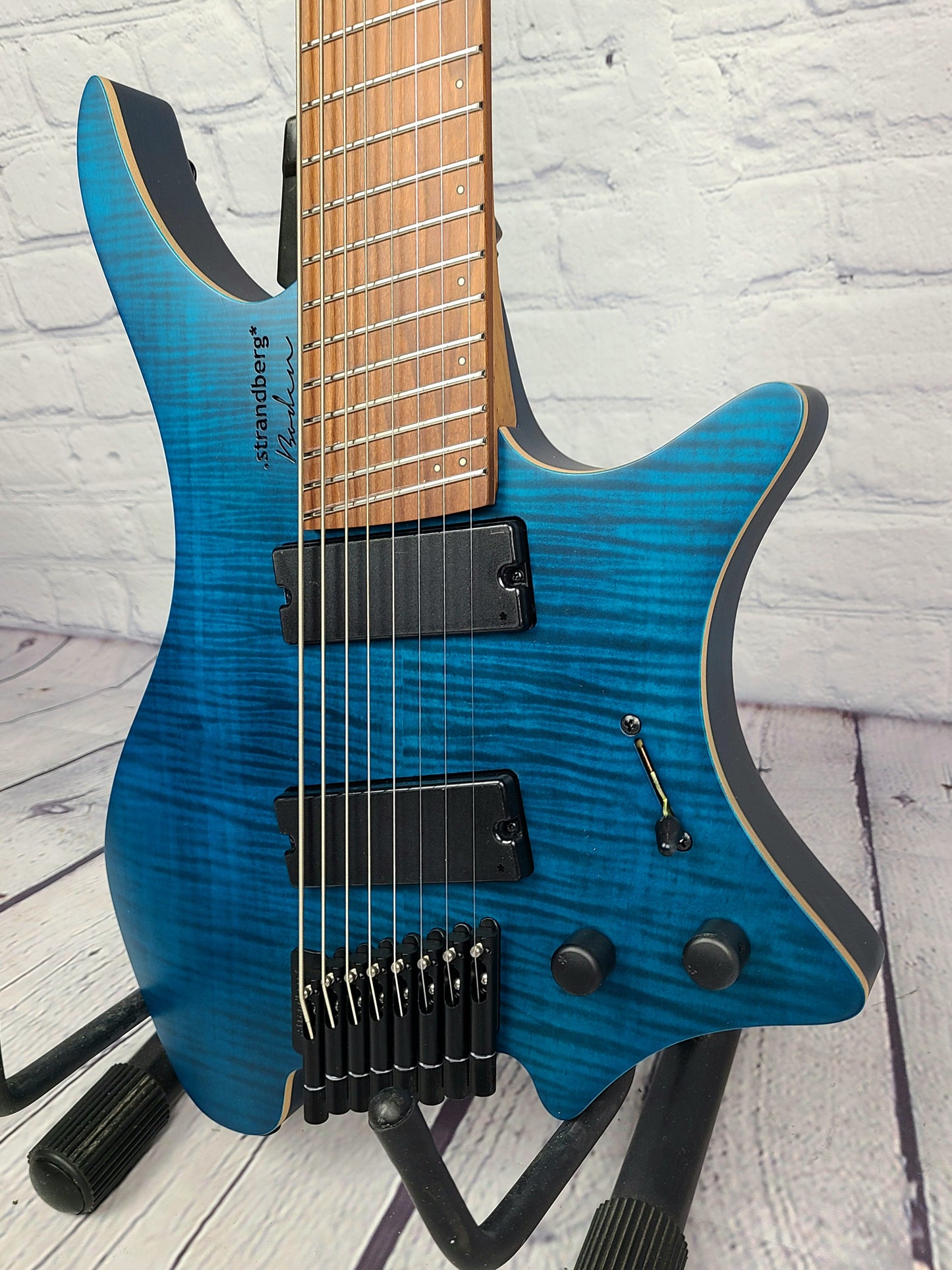 Strandberg Boden Standard 8 String Flame Maple Trans Blue