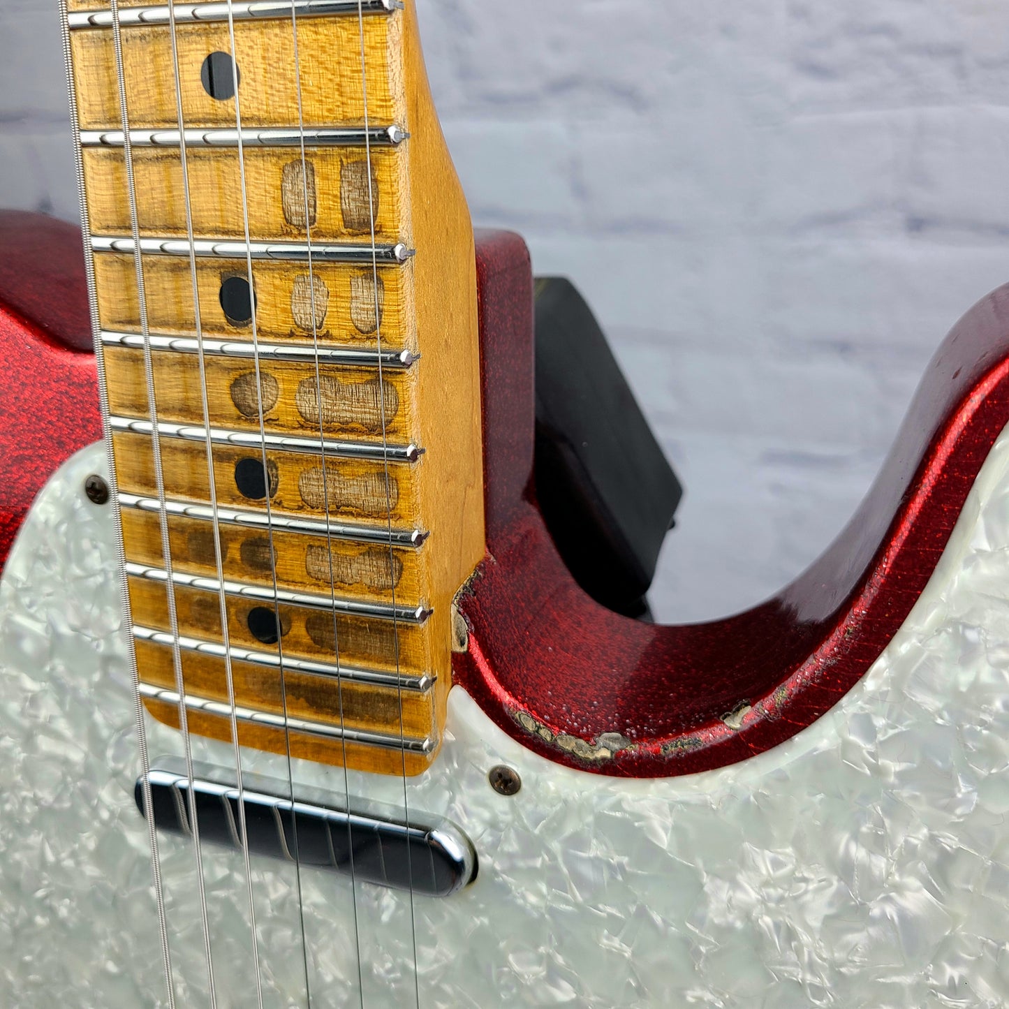 USED Fender John Cruz Master Built Custom Shop Telecaster 2009 Floyd Rose Red Sparkle Over 3TSB