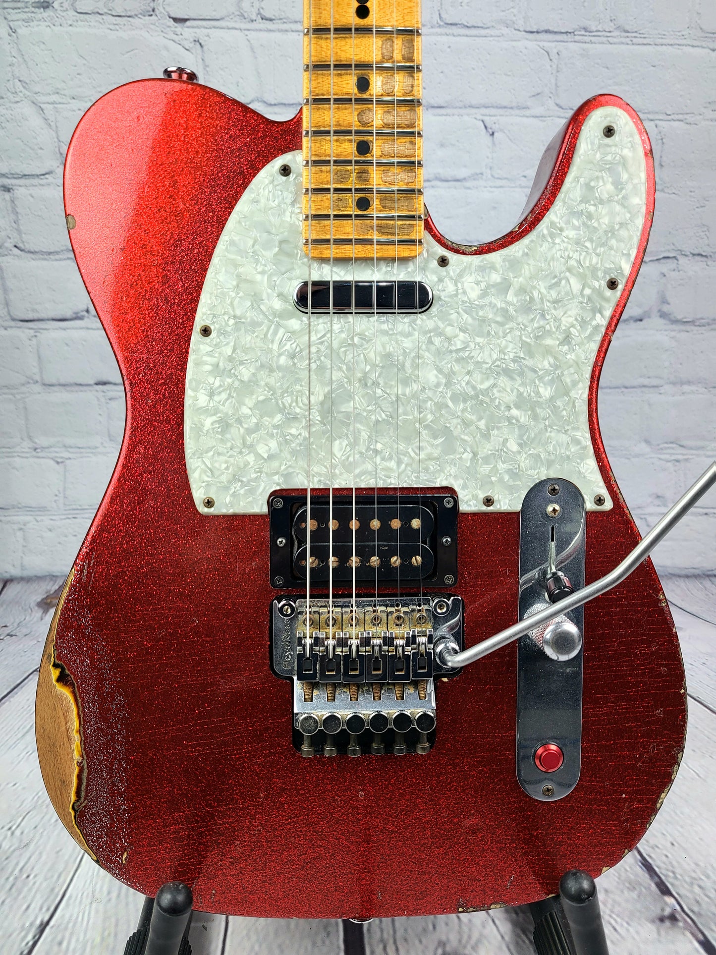 USED Fender John Cruz Master Built Custom Shop Telecaster 2009 Floyd Rose Red Sparkle Over 3TSB