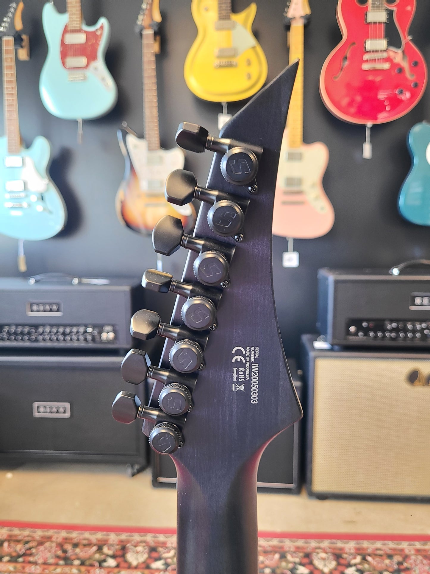 USED Solar A1.7 Baritone 7 String Guitar Evertune Bridge