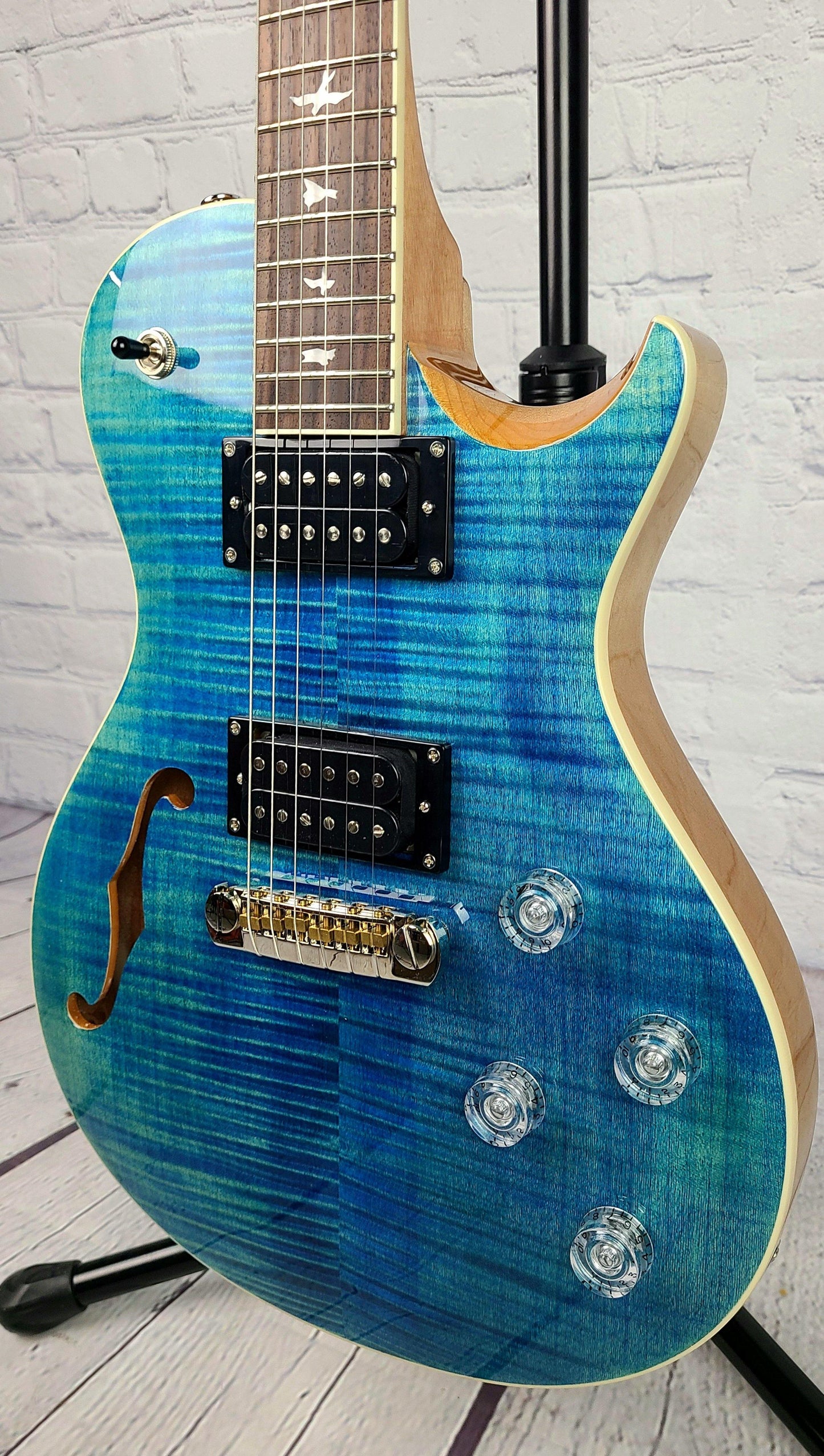 Paul Reed Smith Zach Myers Myers Blue 2021 Semi Hollow Electric Guitar - Guitar Brando
