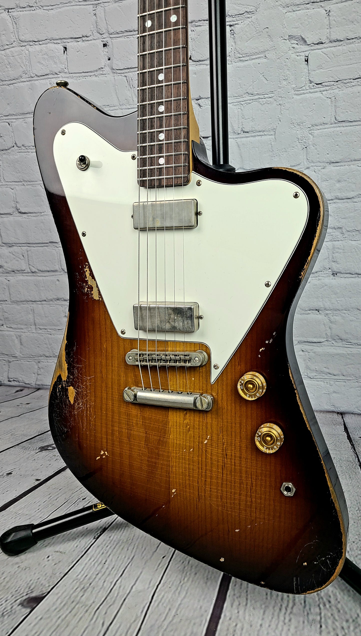 Fano Oltre PX6 Tobacco Sunburst Electric Guitar Medium Distress Relic Lollar Firebird Pickups