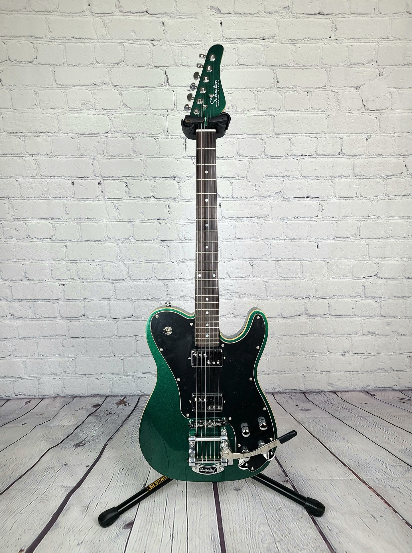 USED Schecter Fastback II B Dark Emerald Green Electric Guitar Bigsby