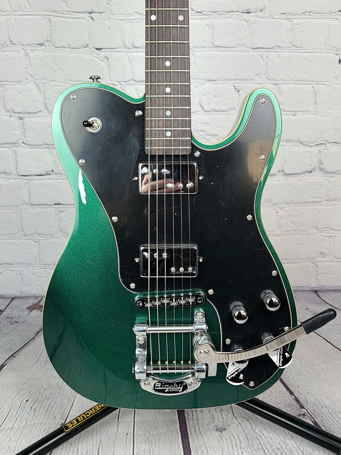 USED Schecter Fastback II B Dark Emerald Green Electric Guitar Bigsby