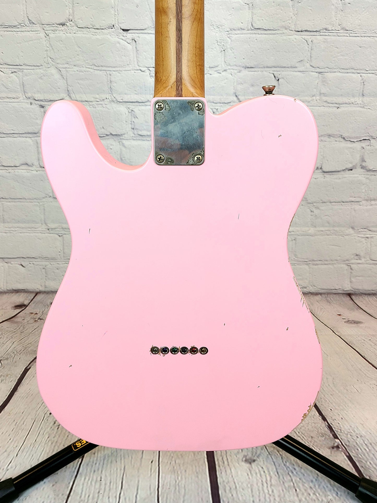 LSL Instruments Tbone One H/S Shell Pink Medium Relic Roasted Maple Neck