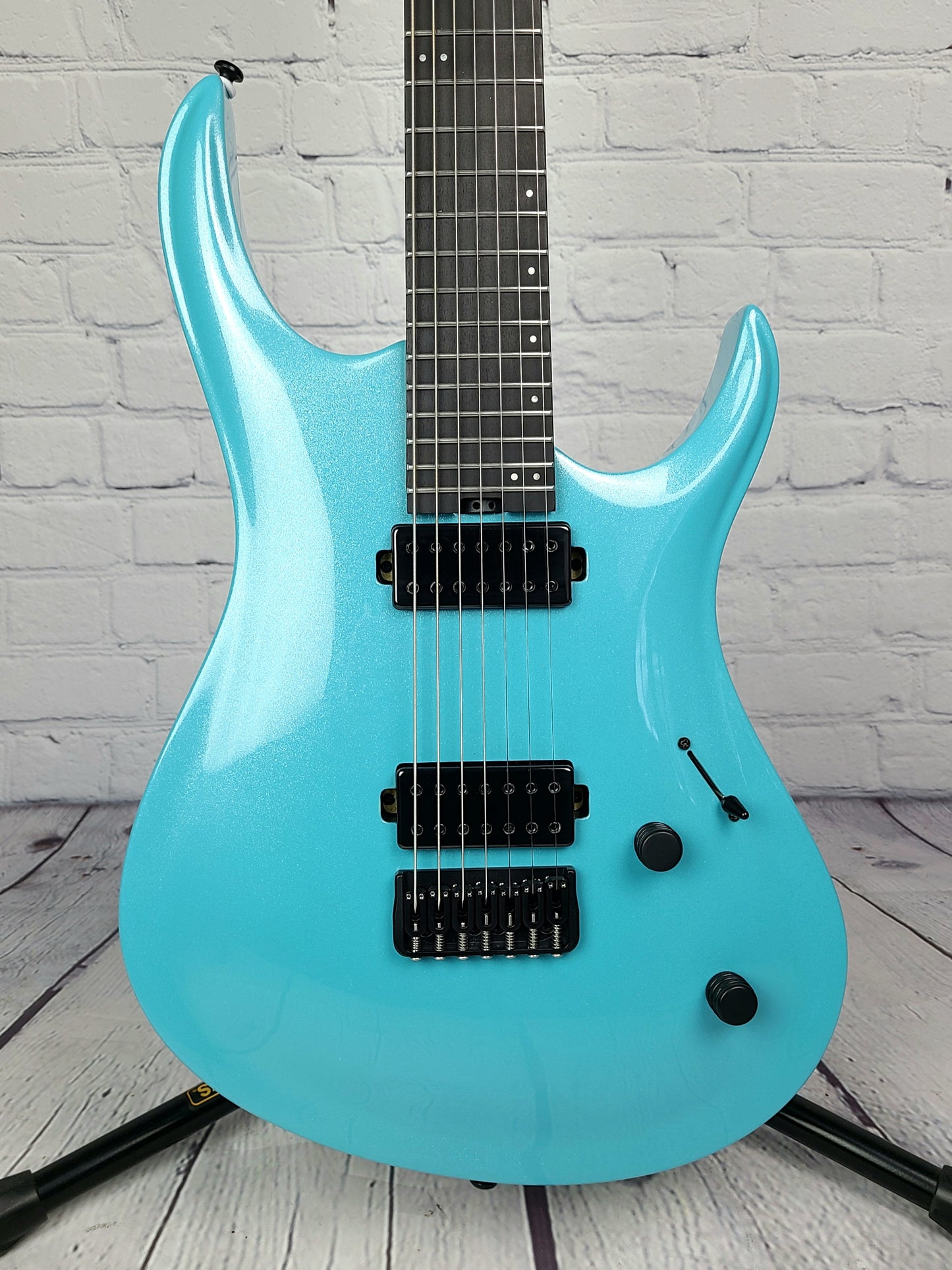 Balaguer Diablo Select 7 String Baritone 27" Electric Guitar Metallic Cerulean Blue