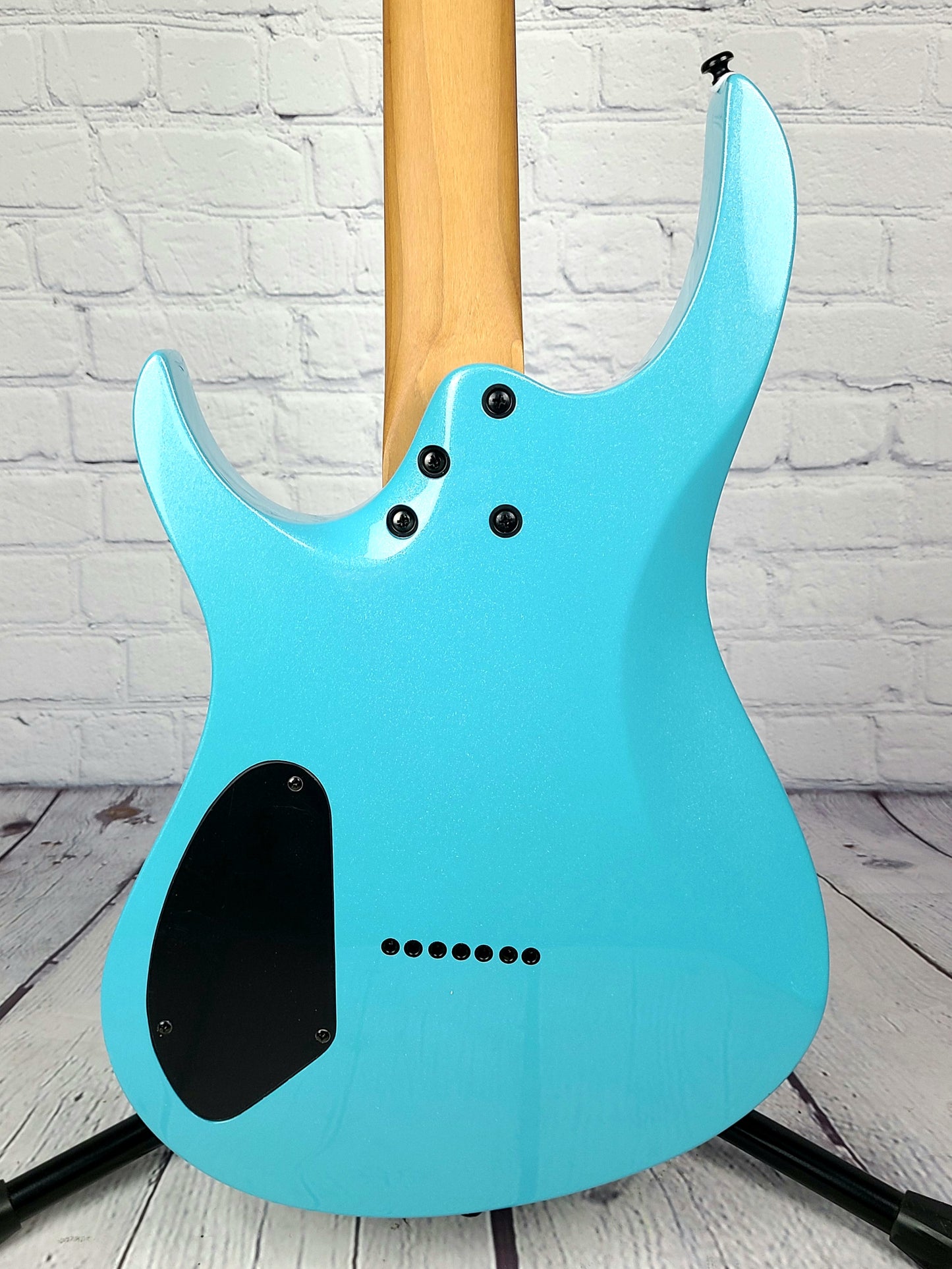 Balaguer Diablo Select 7 String Baritone 27" Electric Guitar Metallic Cerulean Blue