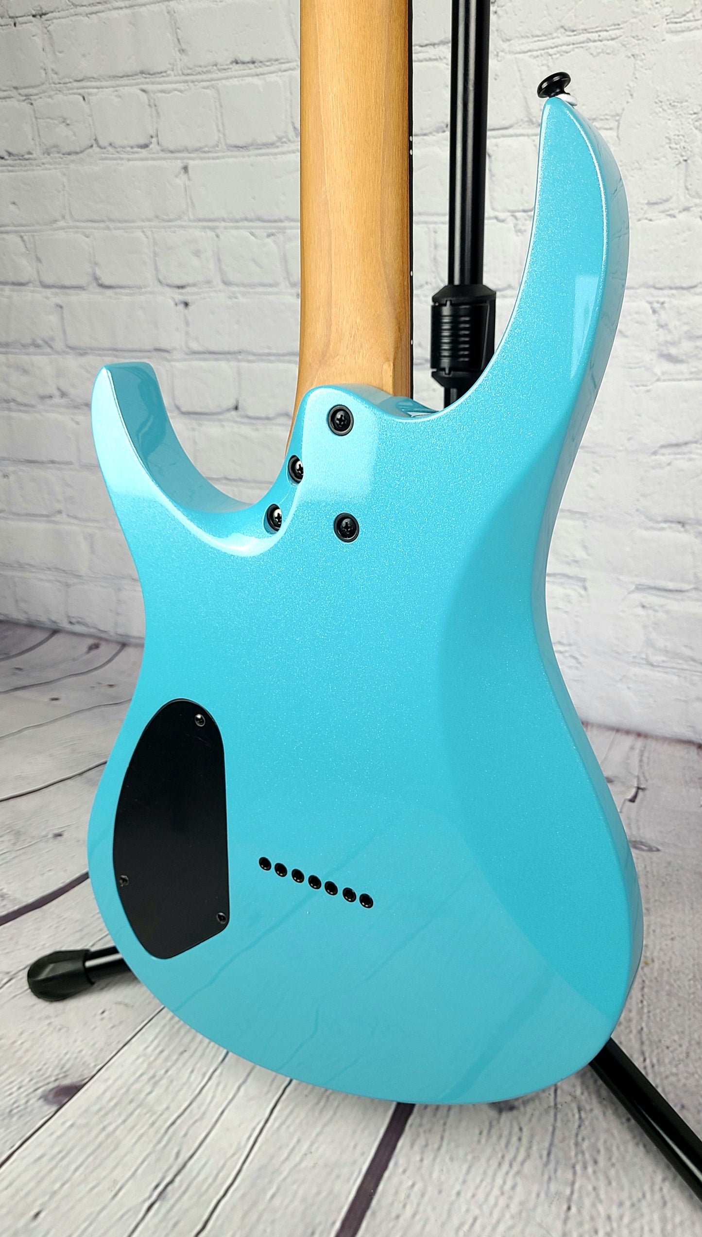 Balaguer Diablo Select 7 String Baritone 27" Electric Guitar Metallic Cerulean Blue
