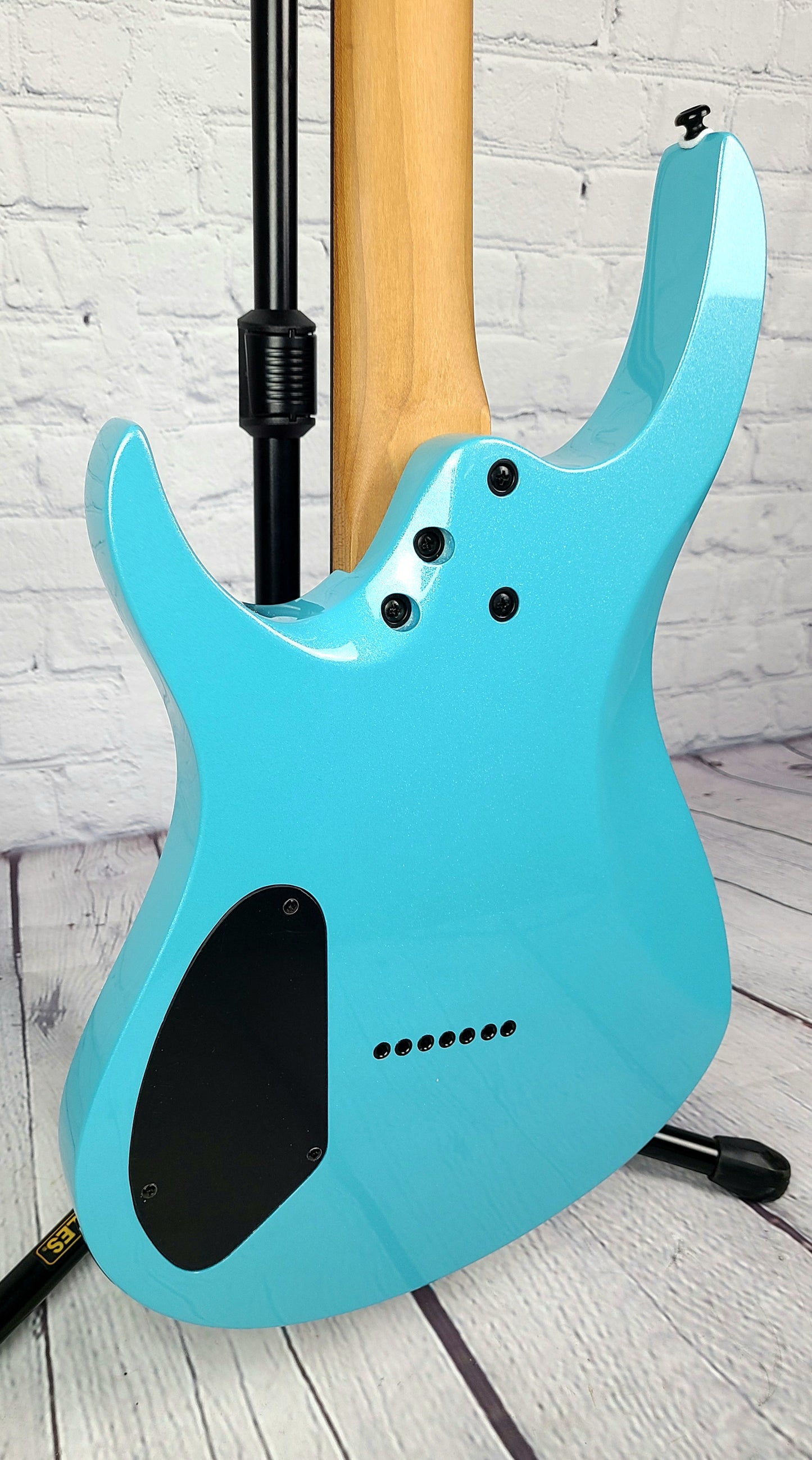 Balaguer Diablo Select 7 String Baritone 27" Electric Guitar Metallic Cerulean Blue