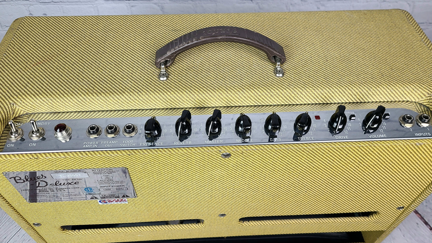 USED Fender Blues Deluxe USA Tweed Tube Amplifier 12" Speaker 40 Watt