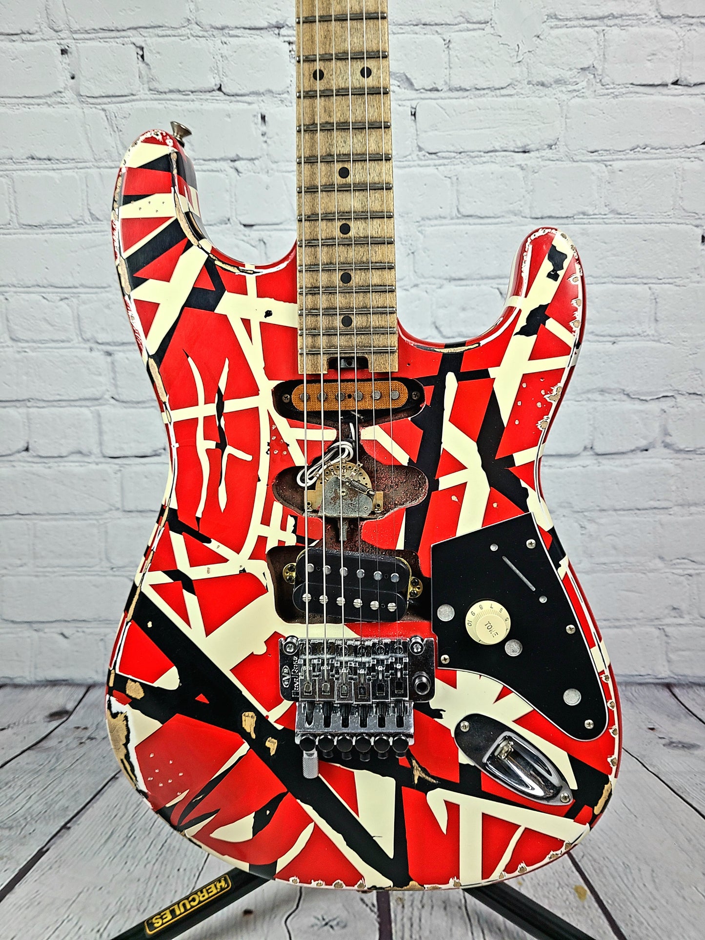 USED EVH "Frankie" Striped Eddie Van Halen Relic Distressed Electric Guitar 2020