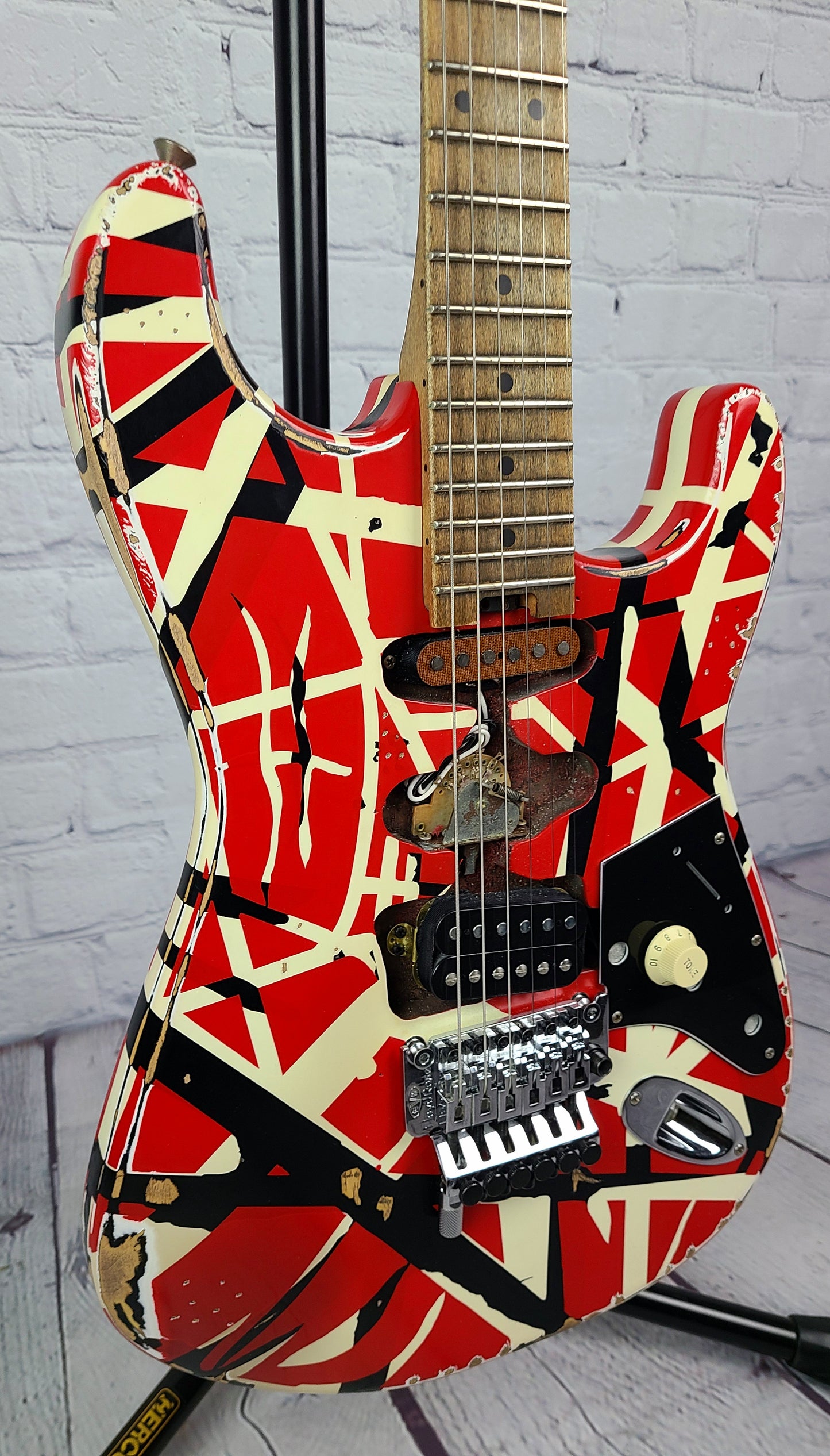 USED EVH "Frankie" Striped Eddie Van Halen Relic Distressed Electric Guitar 2020
