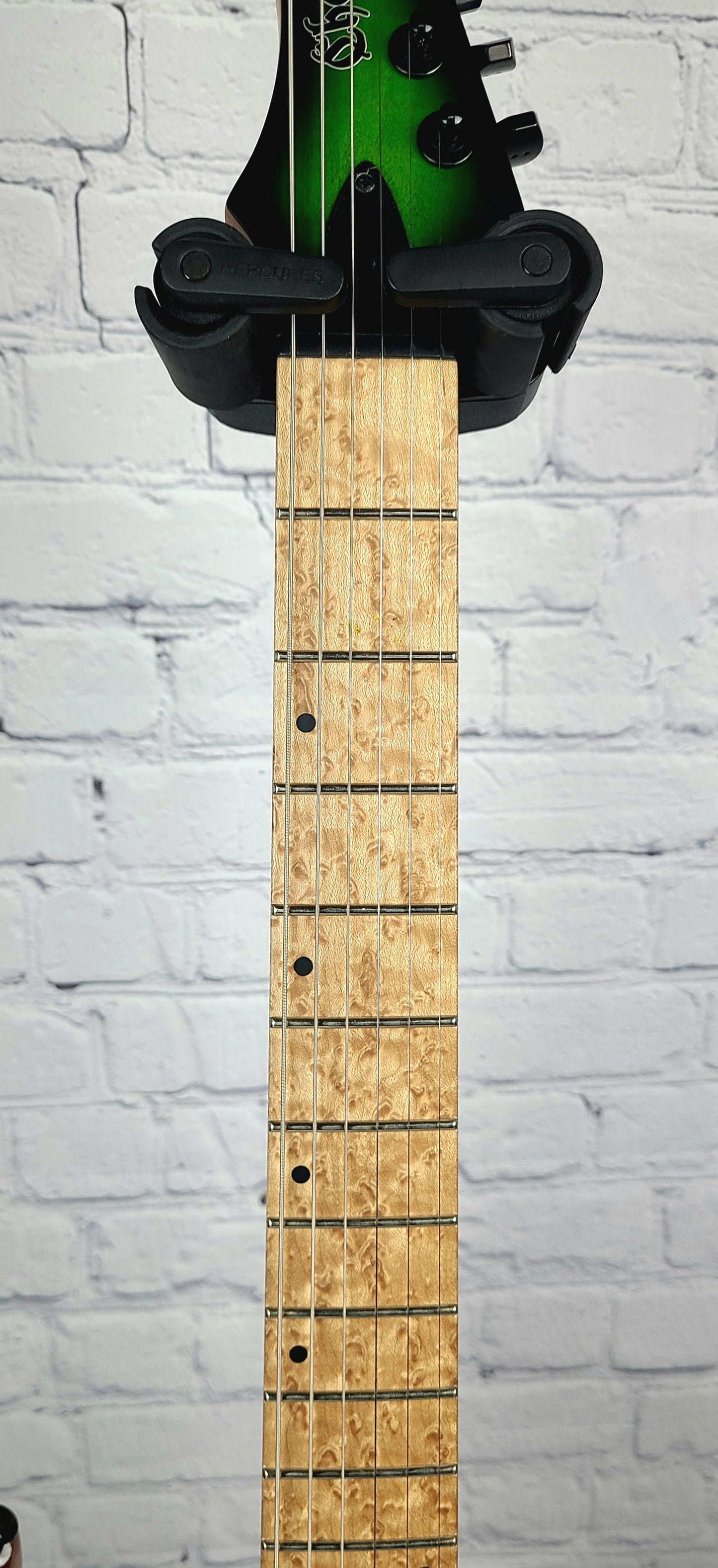 Charbonneau Guitars Scimtar 6S String Green Burst Electric Guitar Bare Knuckle Hipshot