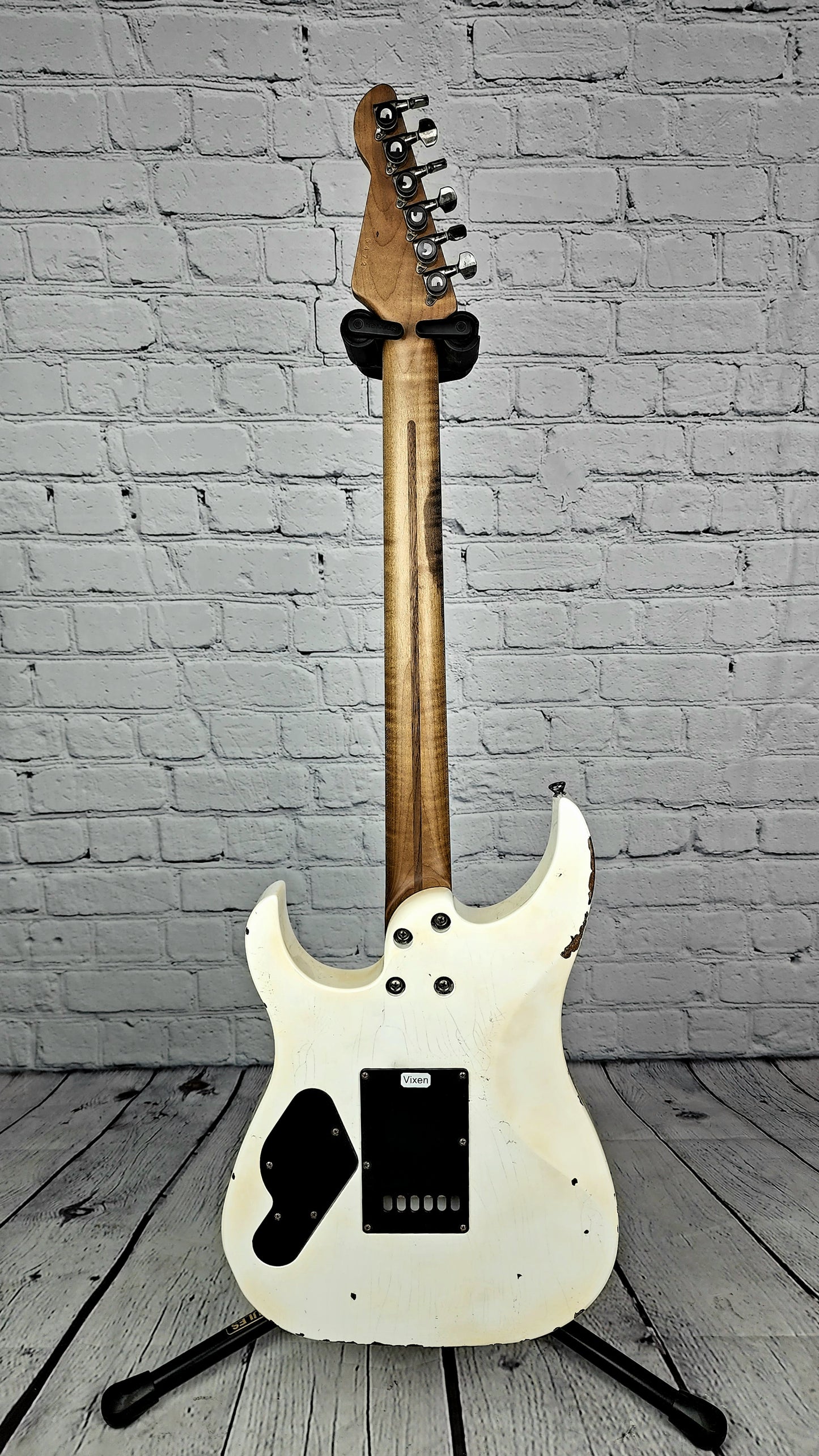 USED LSL Instruments XT4 Heavy Aged Nitro White Over Wine Red Electric Guitar Floyd Rose