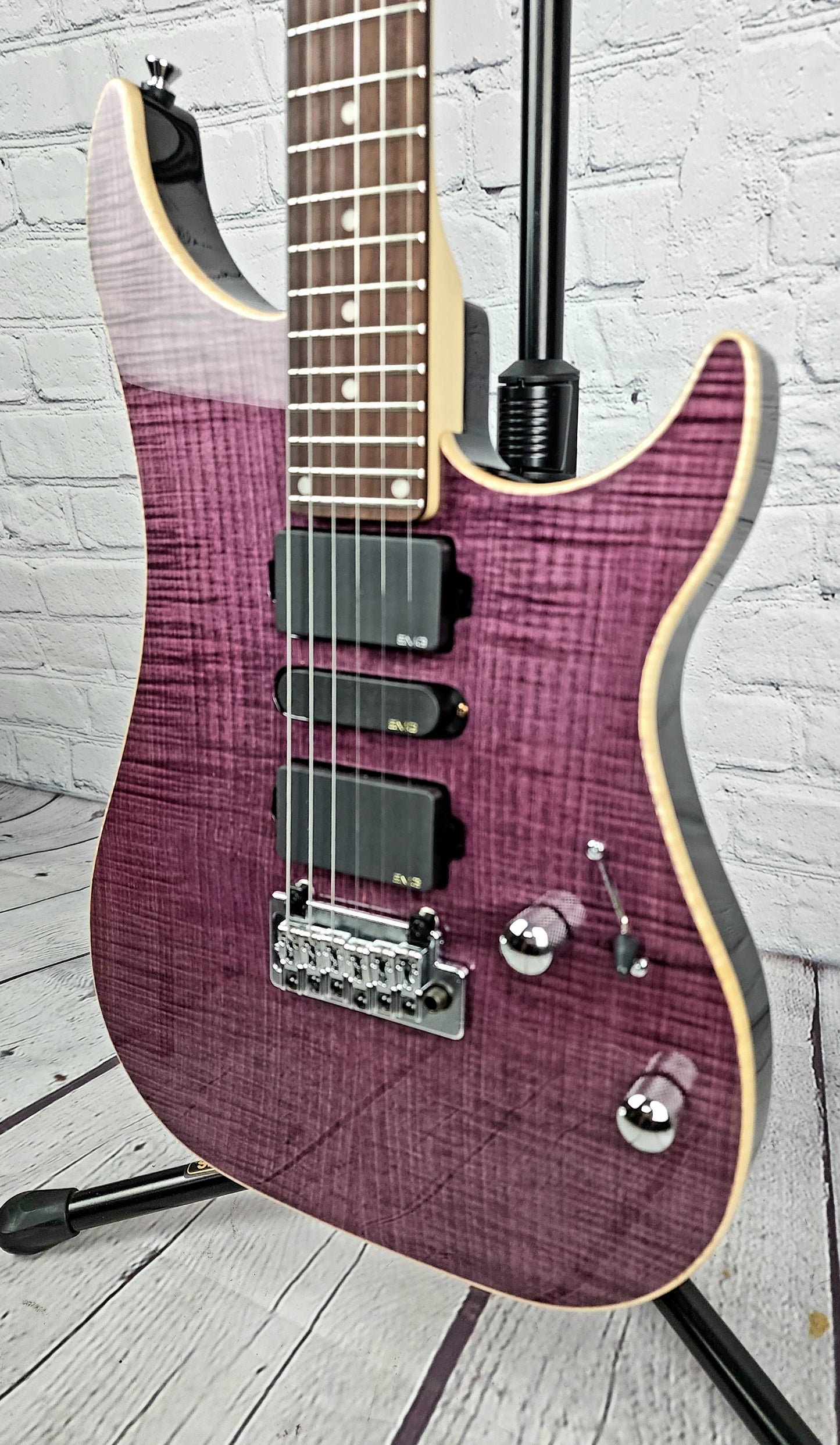 USED Vigier Excalibur Ultra Flame Maple HSH EMG Electric Guitar