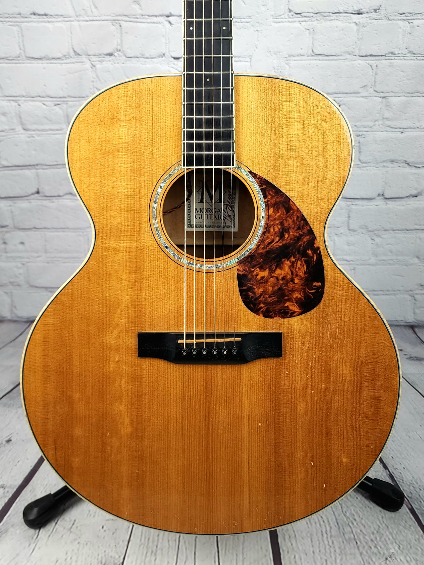 USED Morgan Jumbo Acoustic Electric Guitar Canadian Made