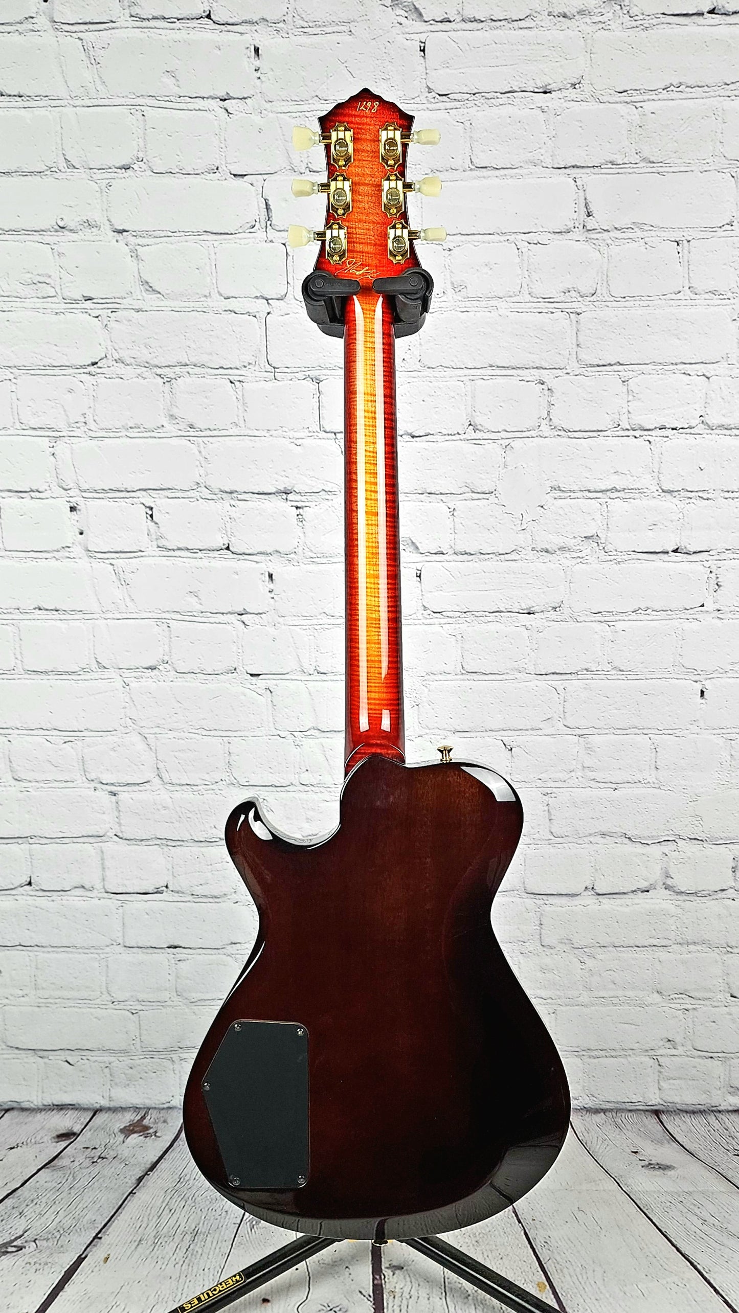 USED Knaggs Kenai Tier 1 Sunrise Burst Quilt Top HSS Electric Guitar Flame Neck