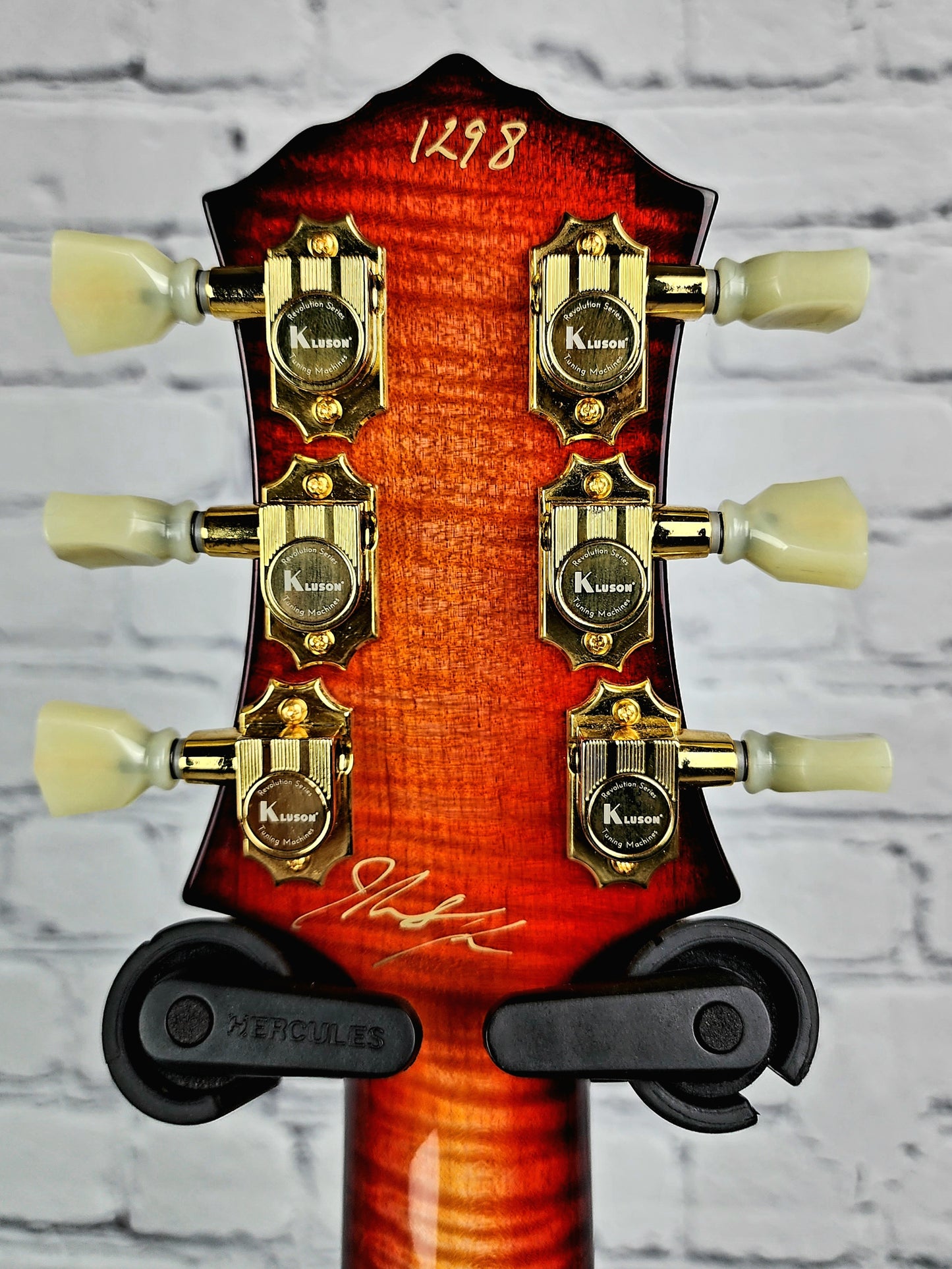 USED Knaggs Kenai Tier 1 Sunrise Burst Quilt Top HSS Electric Guitar Flame Neck