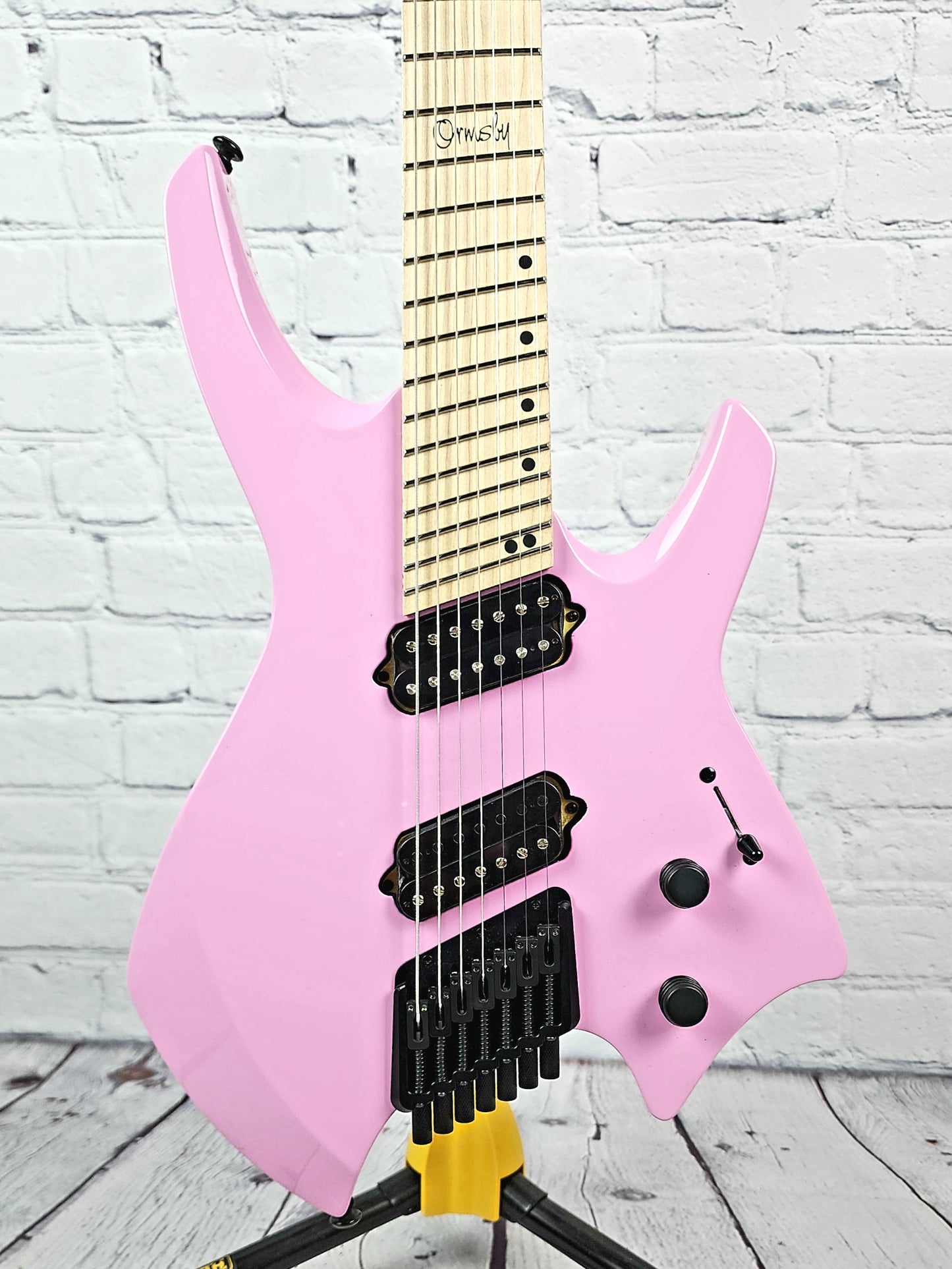 Ormsby Guitars Goliath GTR 7 String Multiscale Electric Guitar Shell Pink