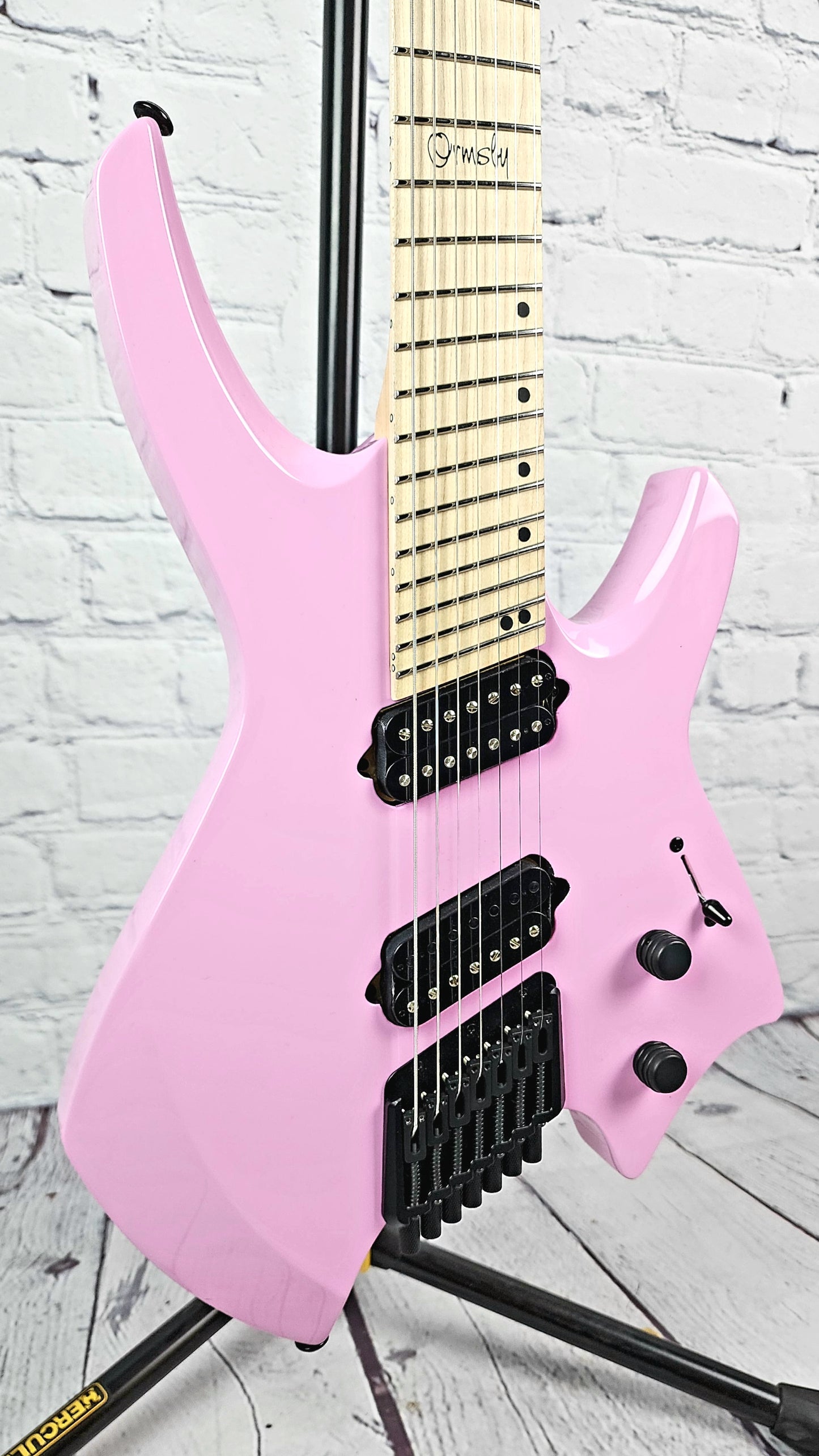 Ormsby Guitars Goliath GTR 7 String Multiscale Electric Guitar Shell Pink