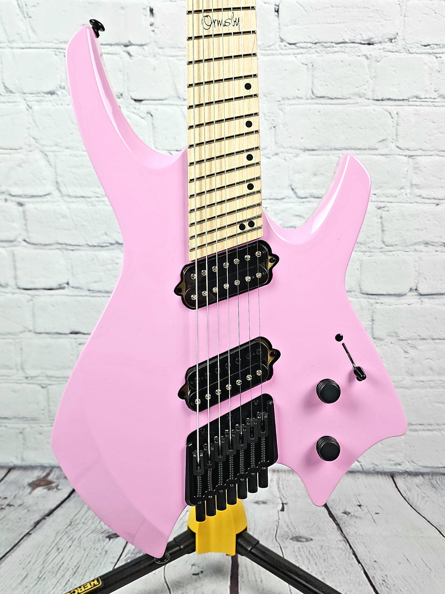 Ormsby Guitars Goliath GTR 7 String Multiscale Electric Guitar Shell Pink