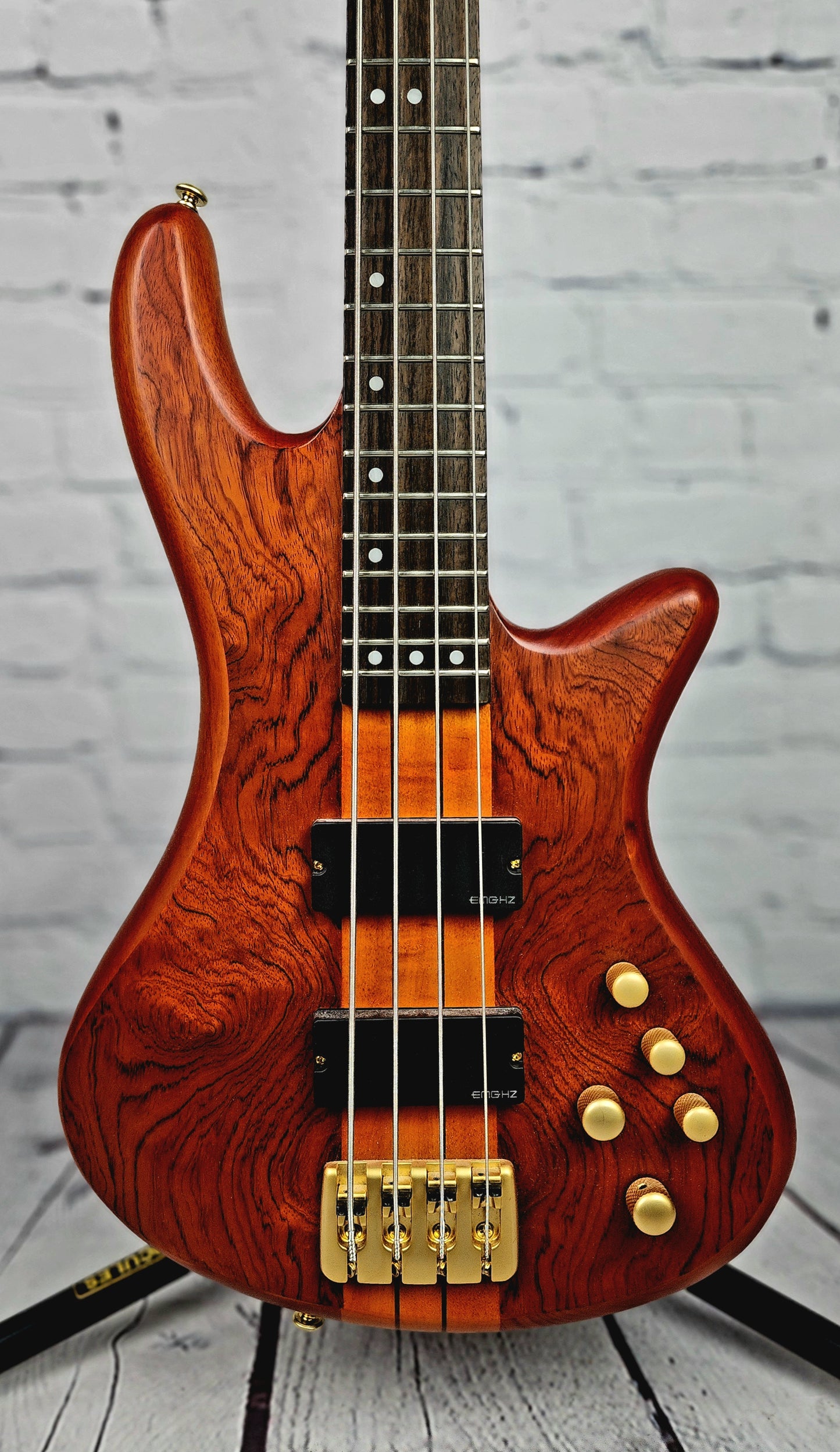 USED Schecter Studio 4 Bass Guitar Honey Satin