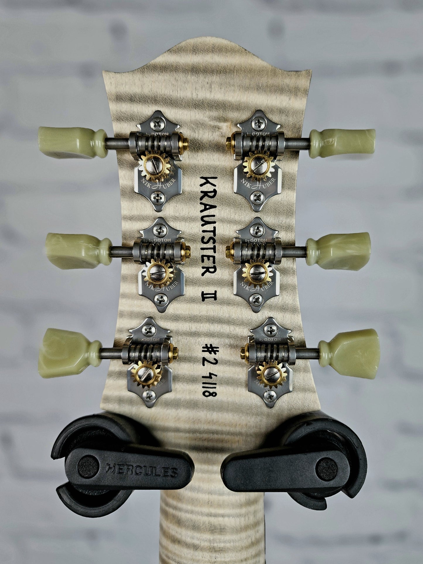 Nik Huber Krautster II Single Cut Electric Guitar Drab Olive Green